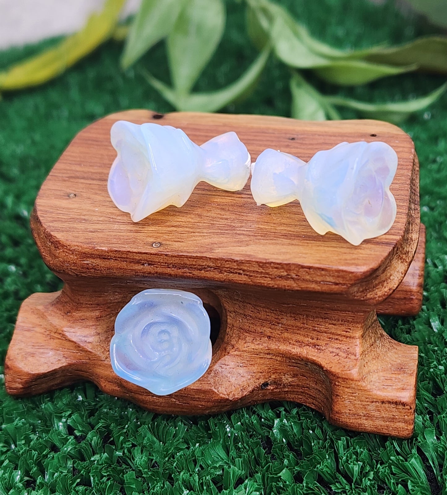 Mini Opalite and Silver Sheen Obsidian Roses 🖤