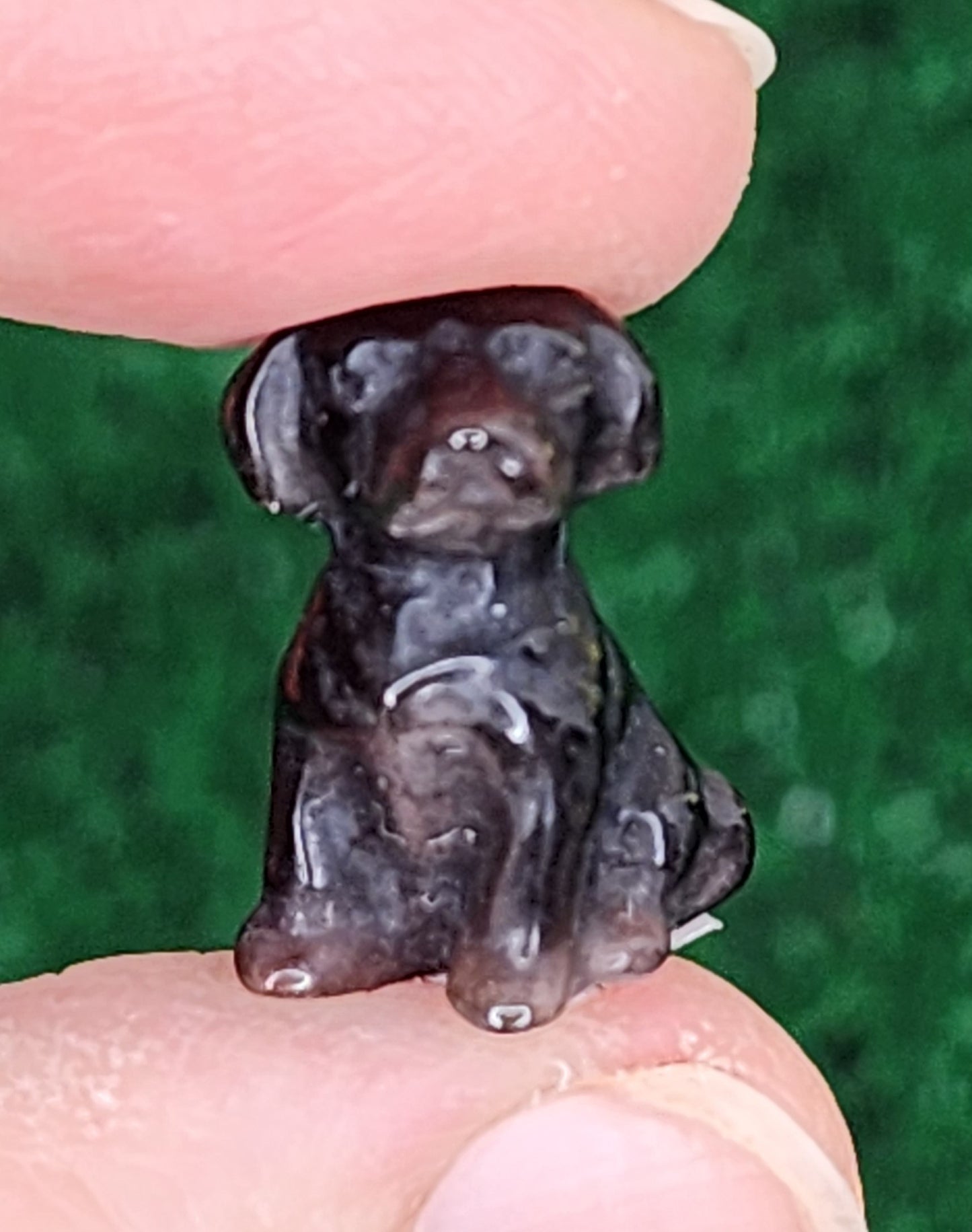 Mini Opalite and Silver Sheen Obsidian Labrador/Retriever Dogs 🦮