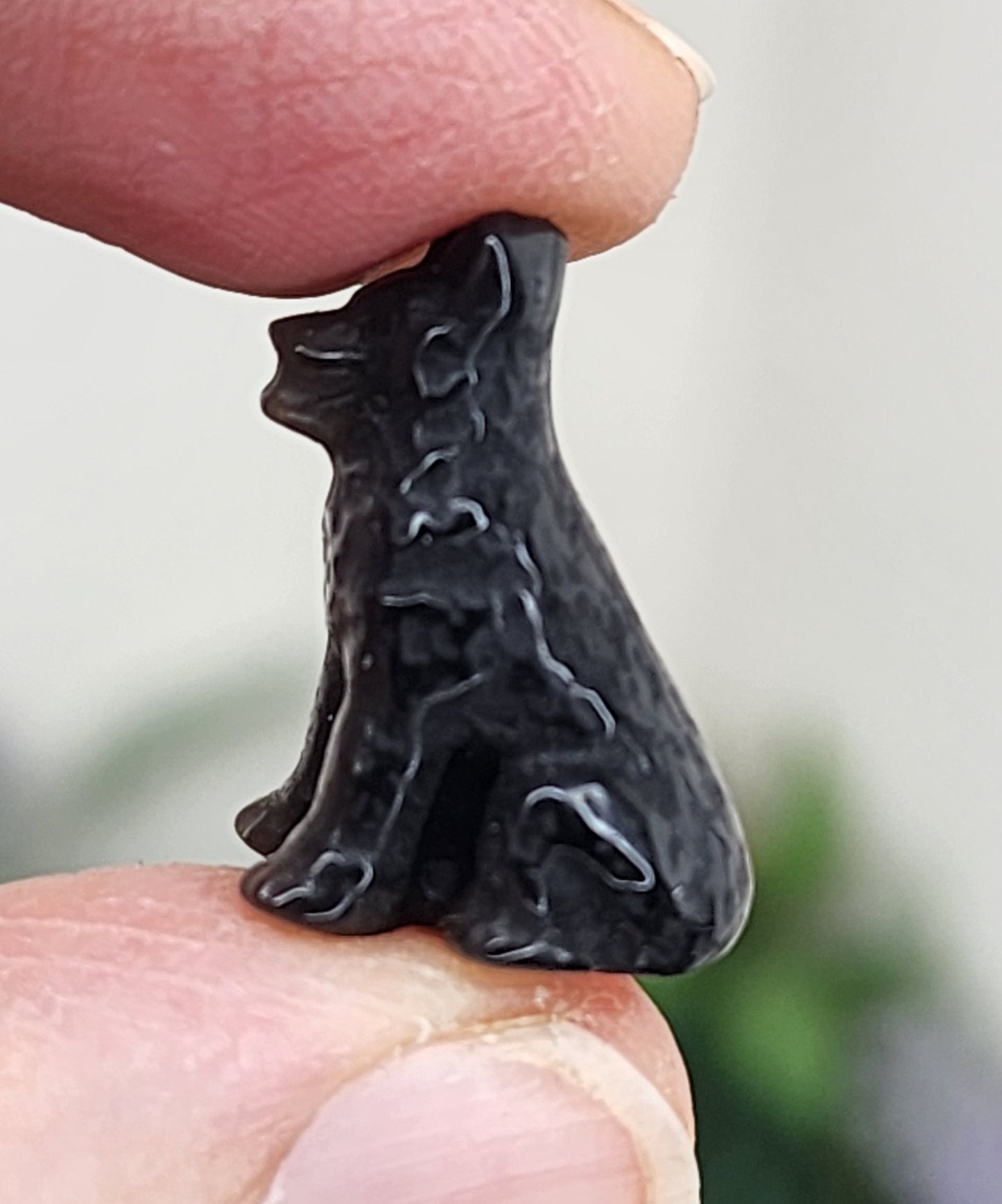 Mini Opalite and Silver Sheen Obsidian Shepherd Dogs 🐕‍🦺