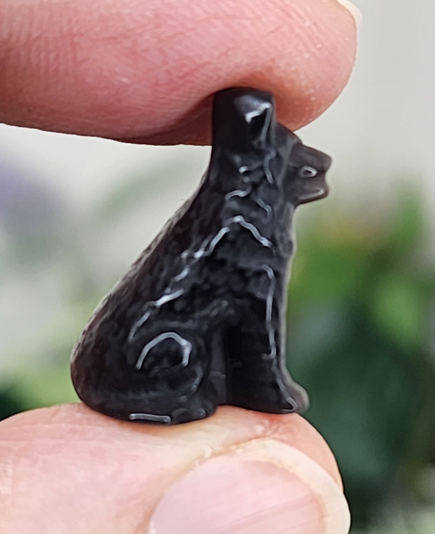 Mini Opalite and Silver Sheen Obsidian Shepherd Dogs 🐕‍🦺