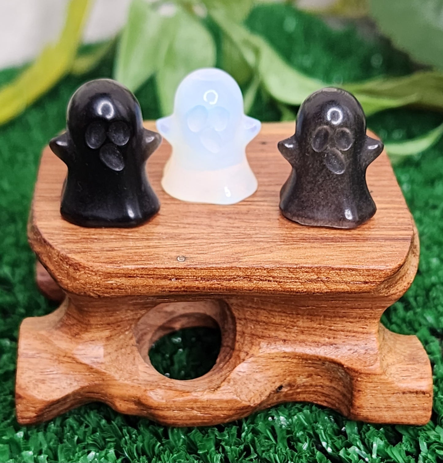 Mini Opalite and Silver Sheen Obsidian Ghosts 👻🖤