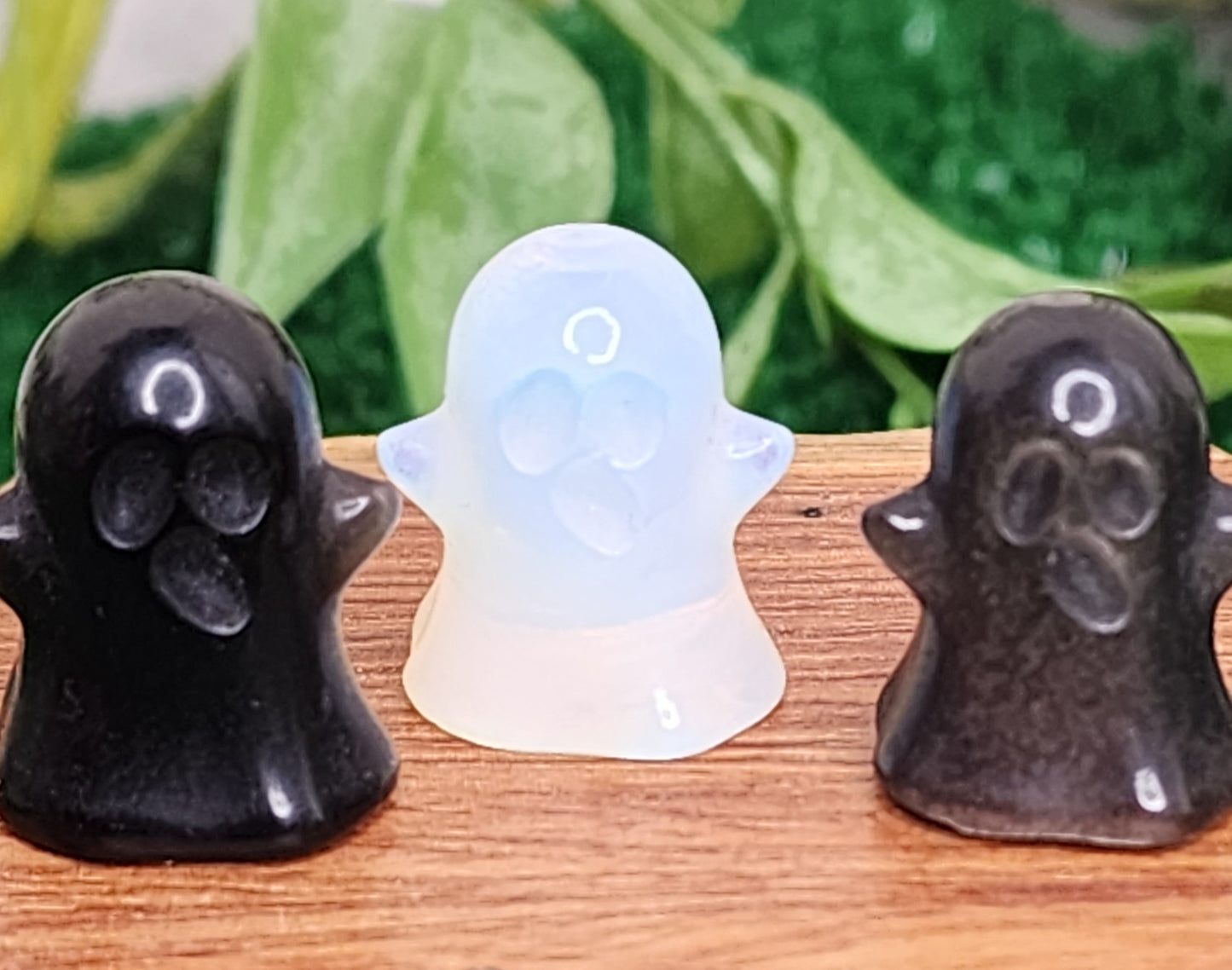 Mini Opalite and Silver Sheen Obsidian Ghosts 👻🖤