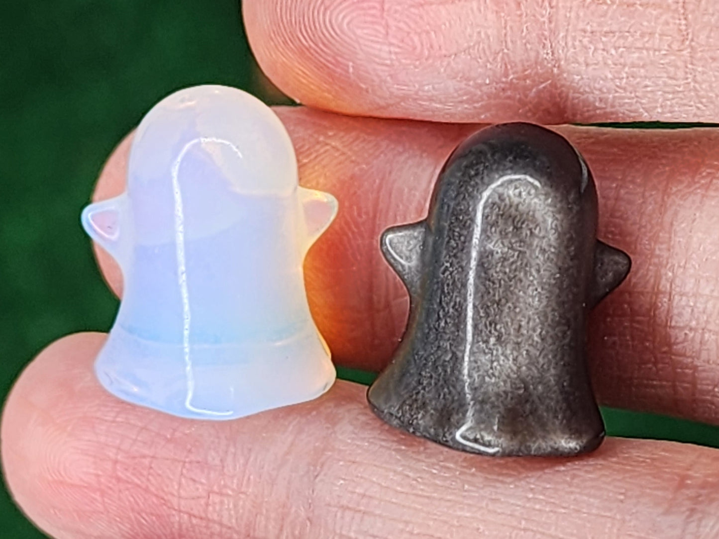 Mini Opalite and Silver Sheen Obsidian Ghosts 👻🖤