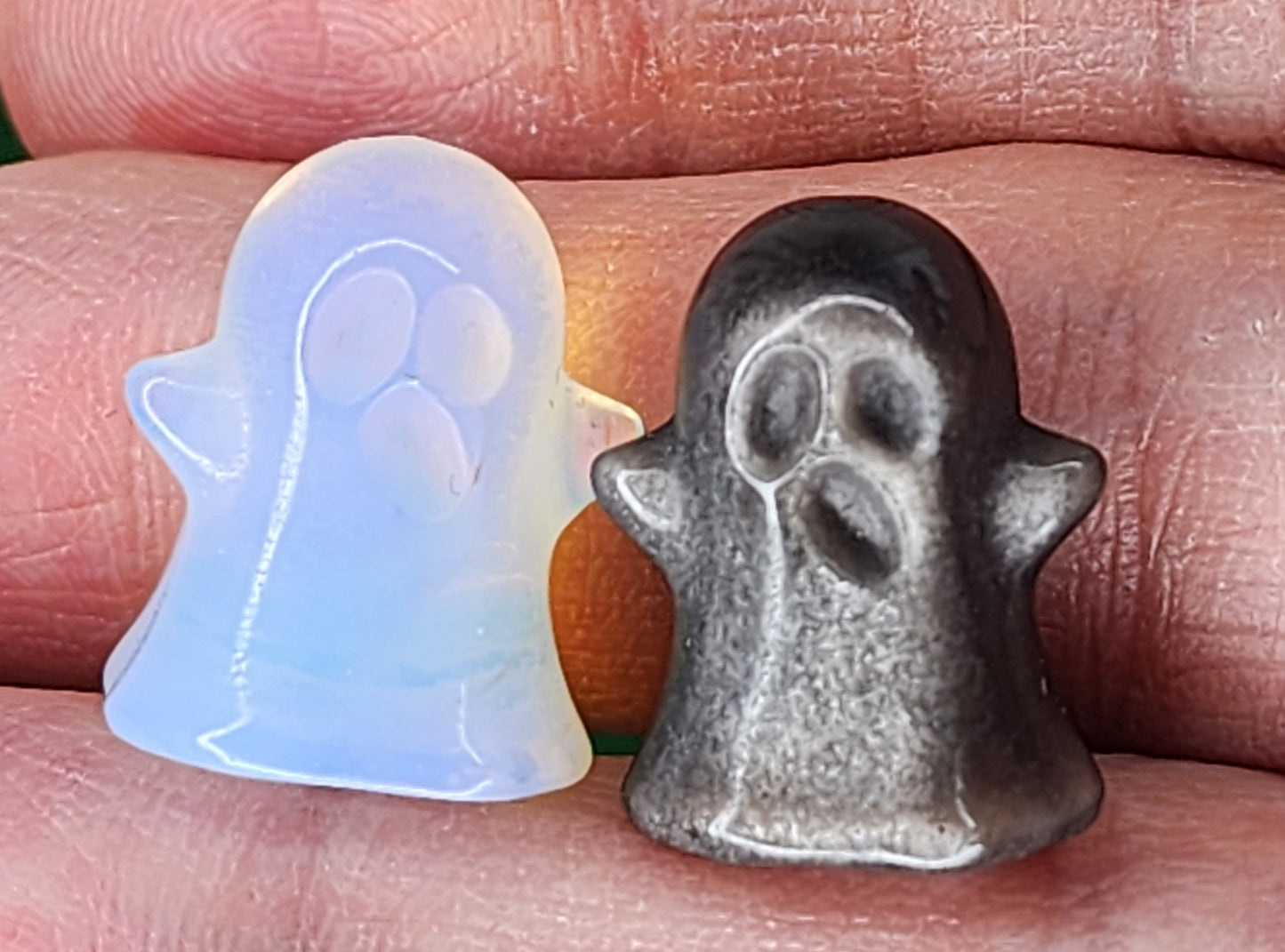 Mini Opalite and Silver Sheen Obsidian Ghosts 👻🖤