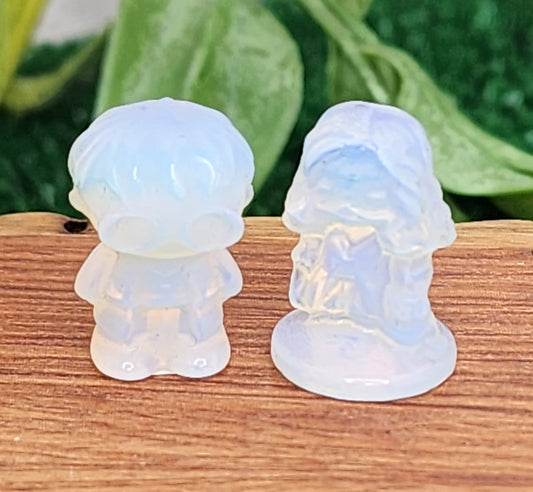 Mini Opalite Harry Potter and Hermione Granger Carvings