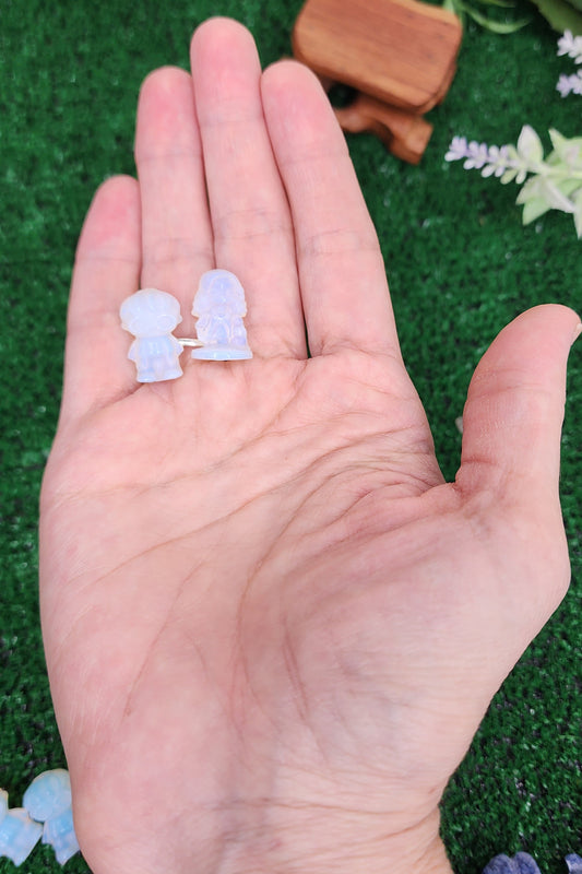 Mini Opalite Harry Potter and Hermione Granger Carvings