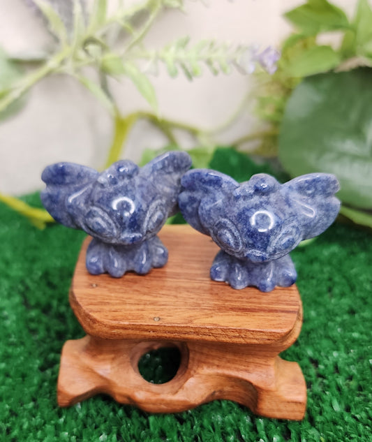Blue Aventurine 'Stitch' Carvings👾💙