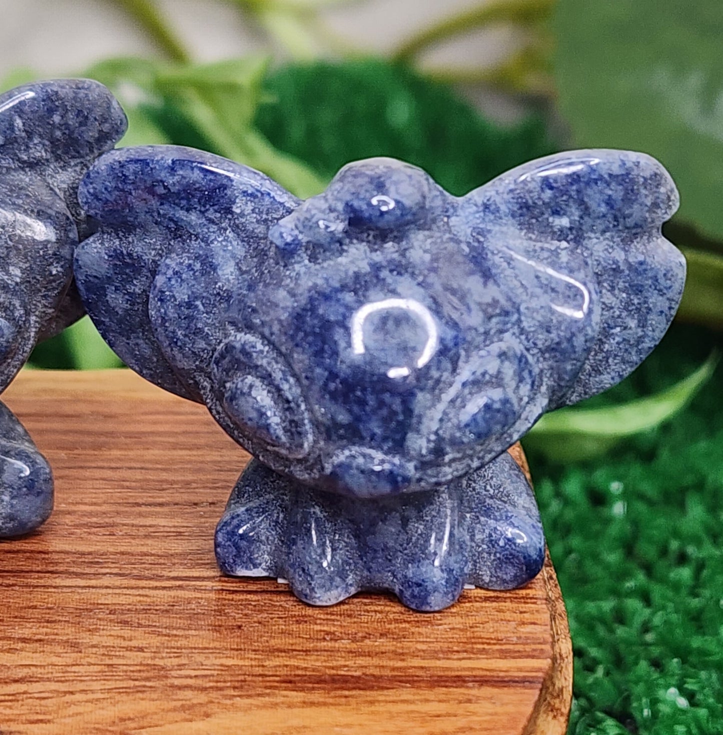Blue Aventurine 'Stitch' Carvings👾💙