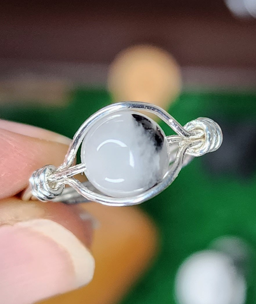 Tourmaline Quartz Wire Wrapped Ring 💎🖤