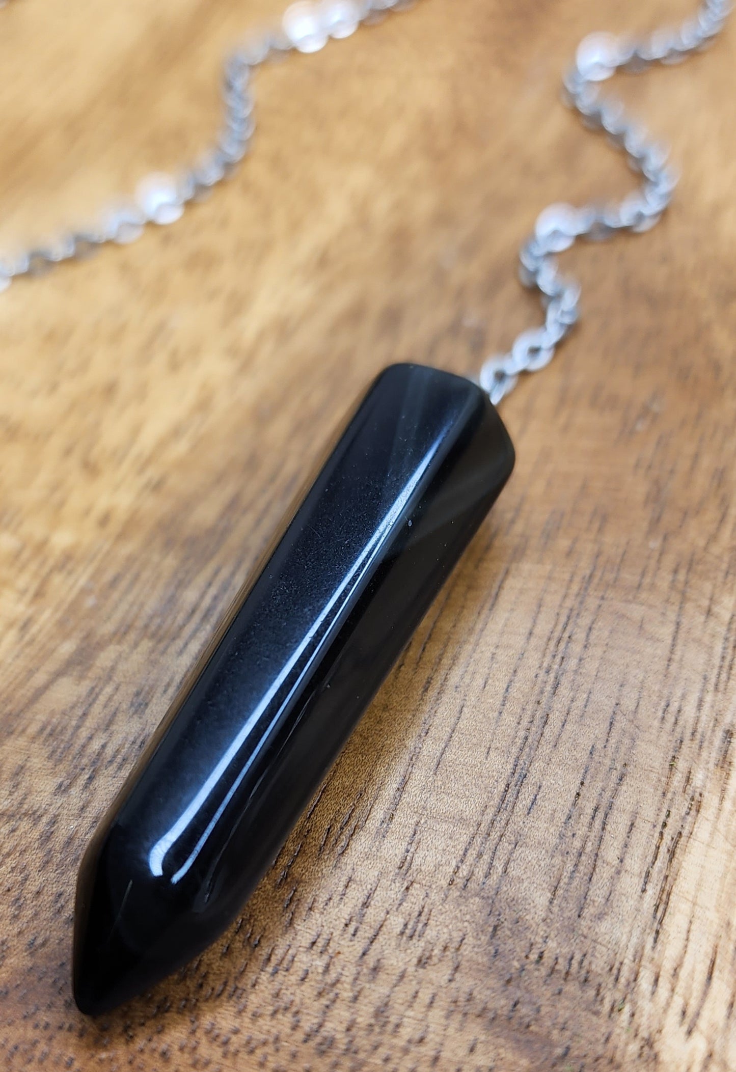Black Agate Pendulum w/ Lava Stone 🖤