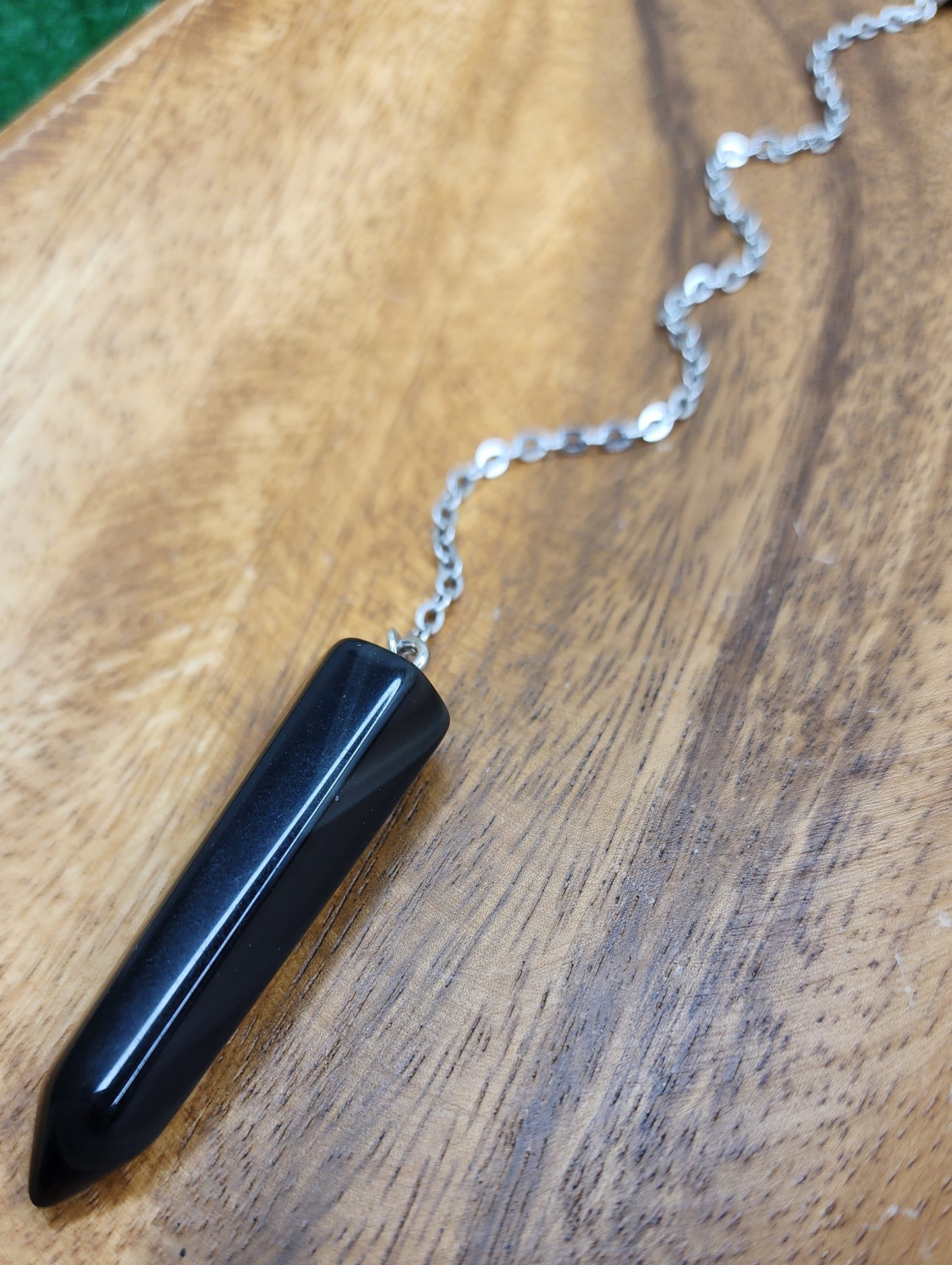 Black Agate Pendulum w/ Lava Stone 🖤