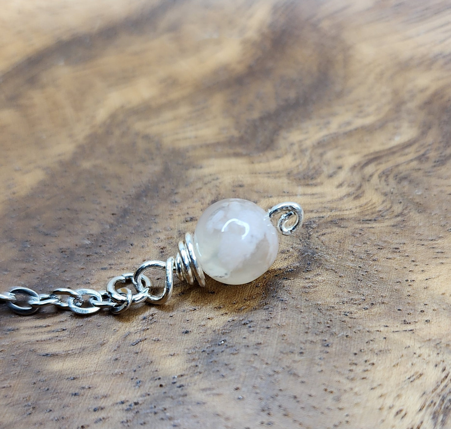 Orange Agate Pendulum w/ Flower Agate 🌼