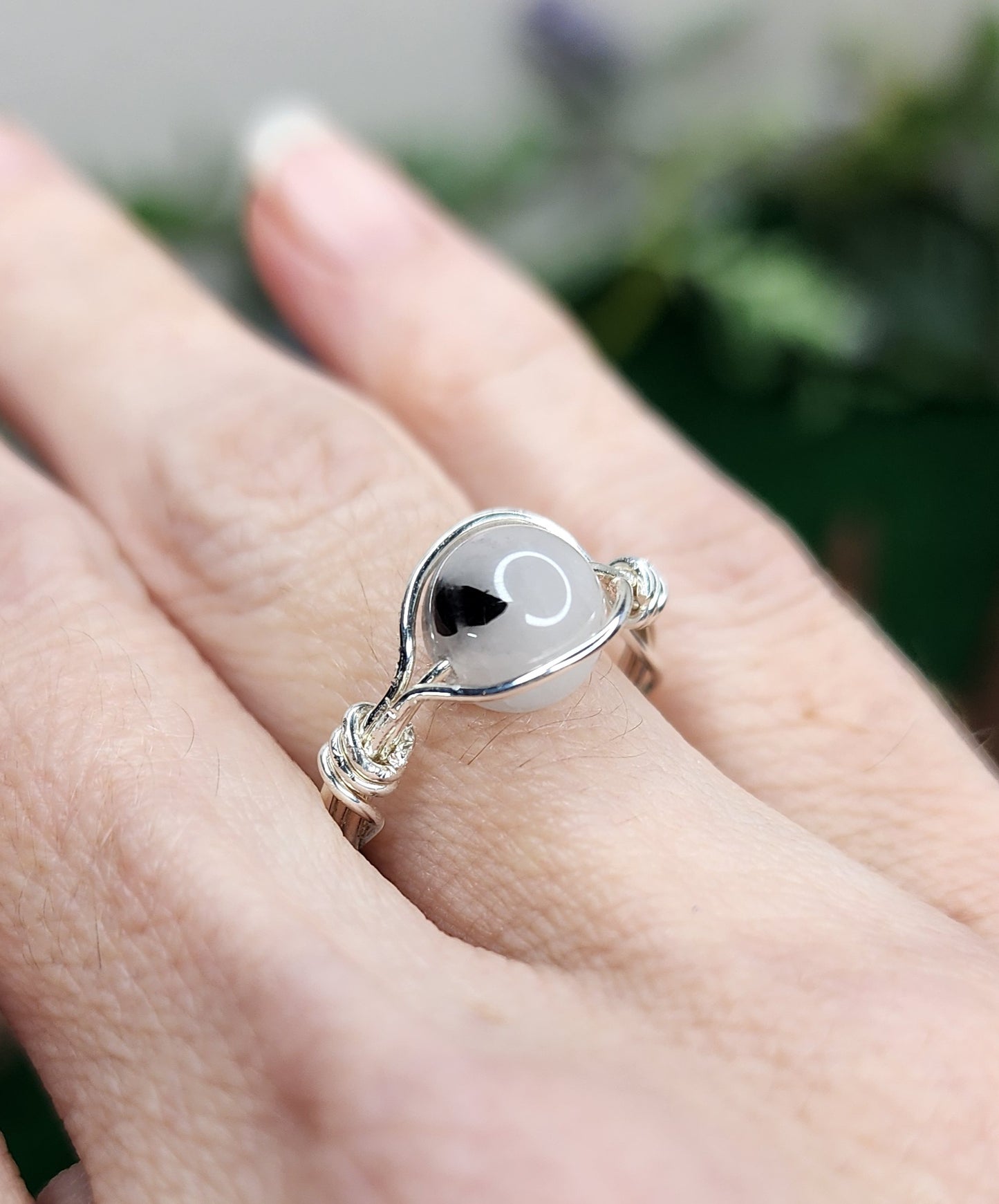 Tourmaline Quartz Wire Wrapped Ring 💎🖤