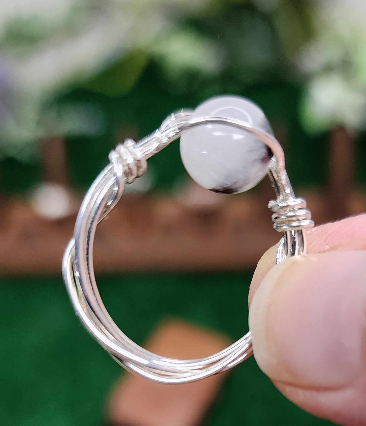 Tourmaline Quartz Wire Wrapped Ring 💎🖤