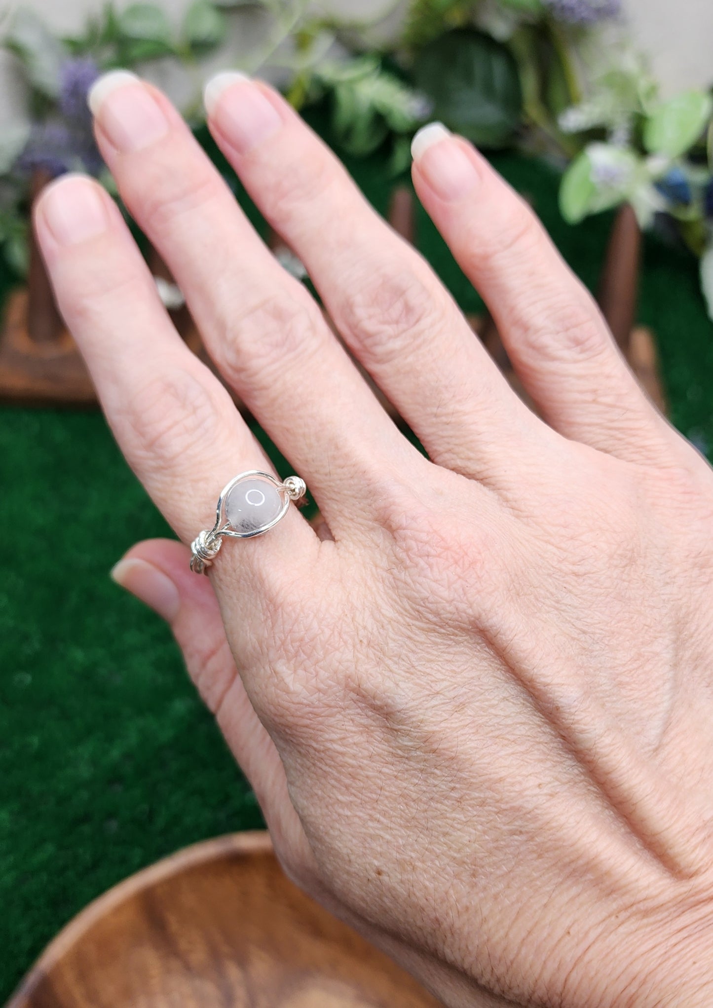 Tourmaline Quartz Wire Wrapped Ring 💎🖤