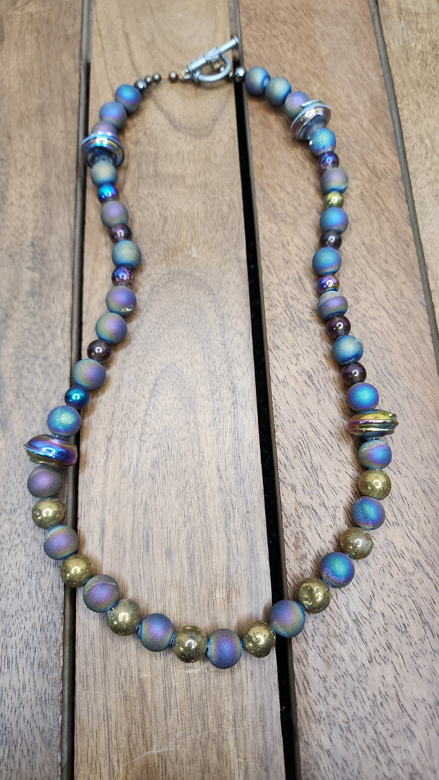 Titanium Aura Druzy Agate Necklace 💫