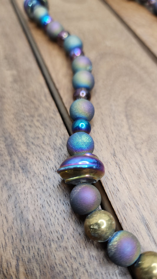 Titanium Aura Druzy Agate Necklace 💫