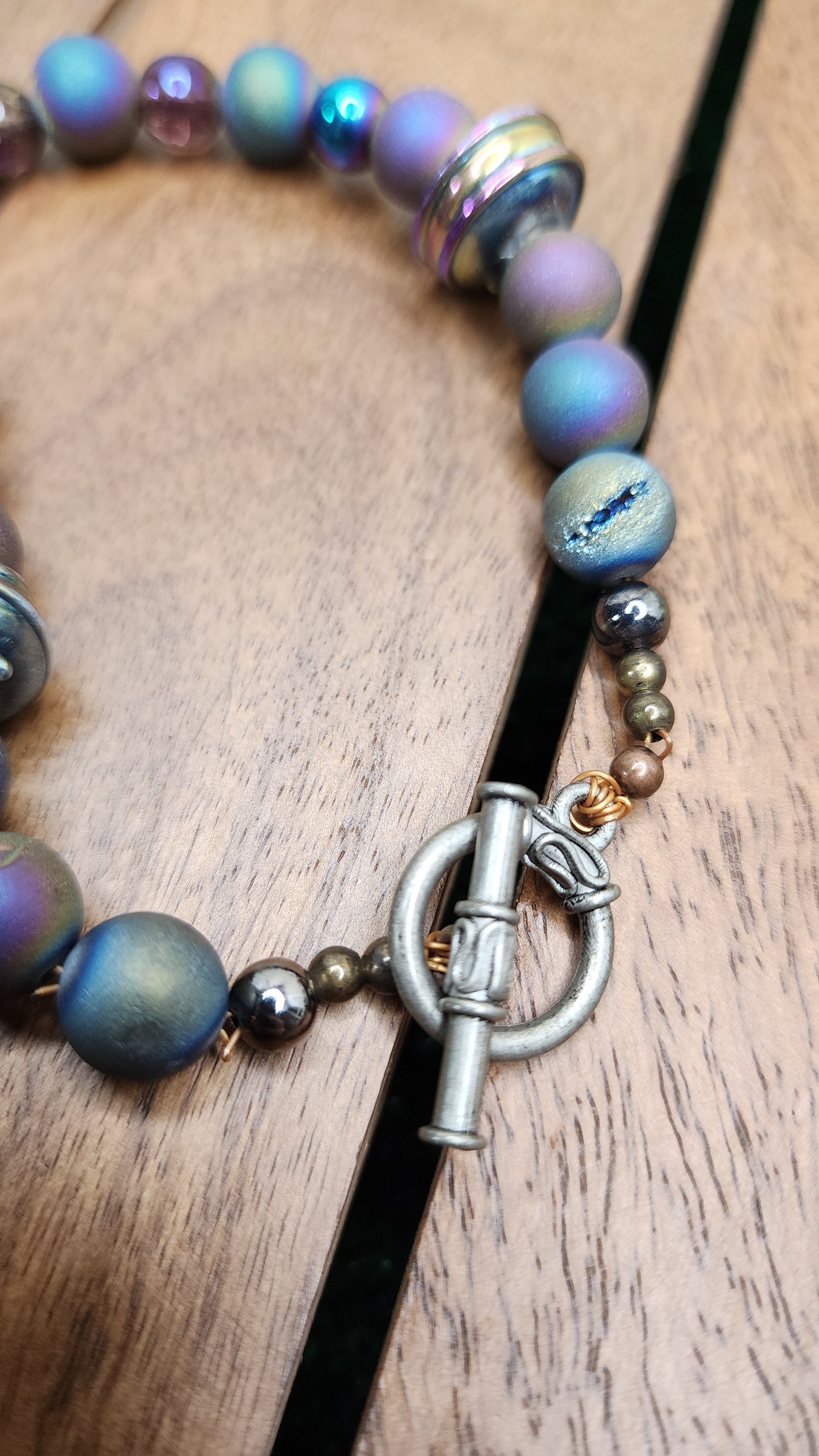 Titanium Aura Druzy Agate Necklace 💫