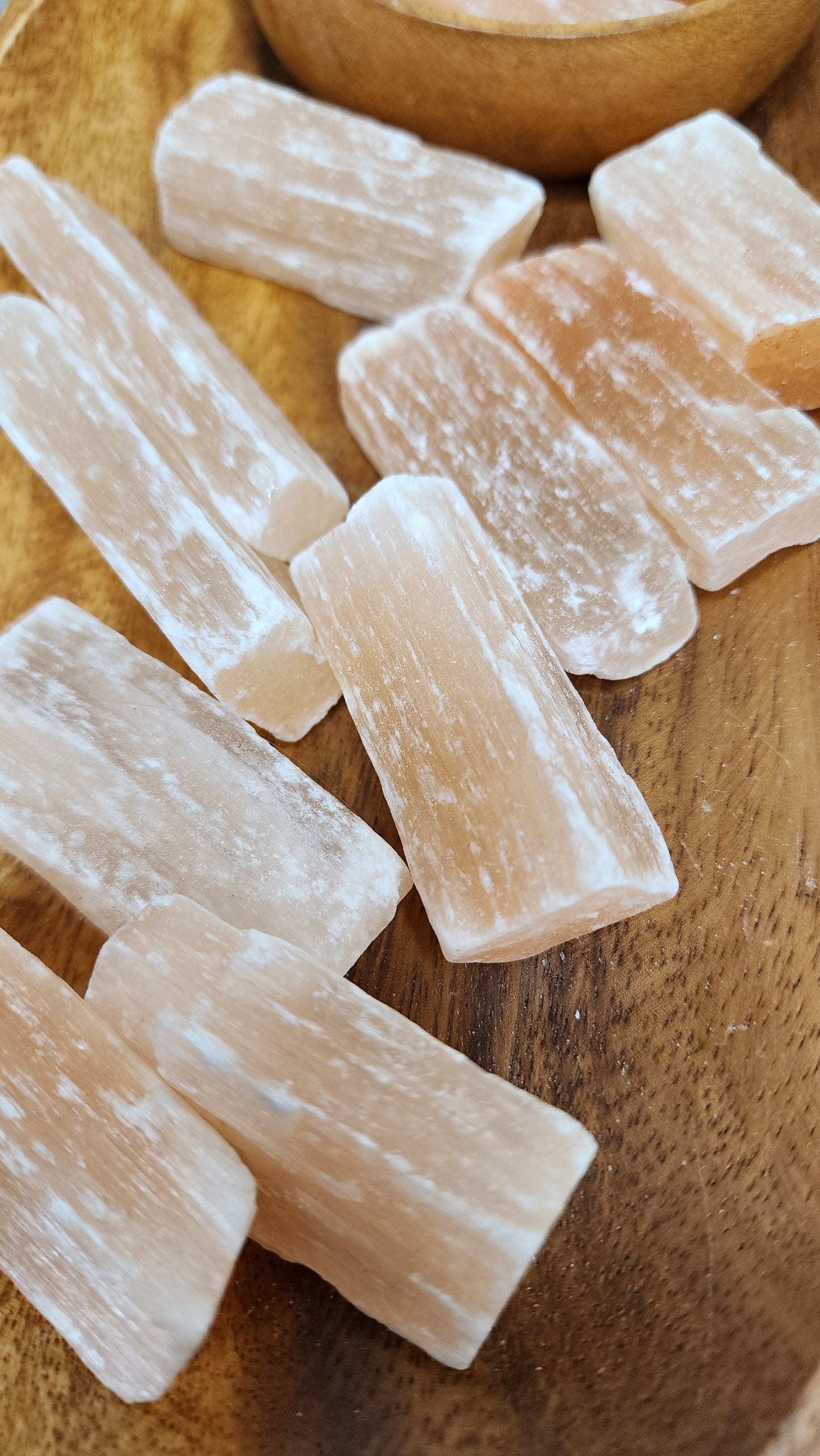 Peach Selenite Wands
