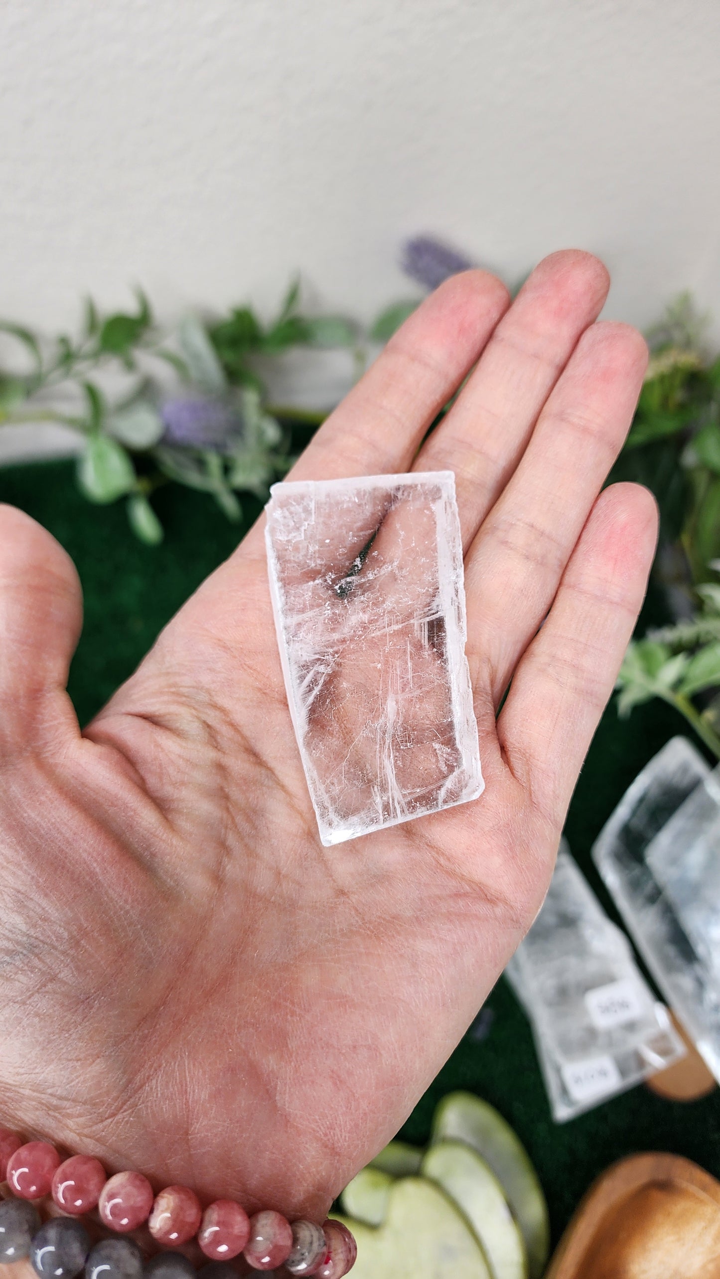 Clear Natural Selenite Slabs