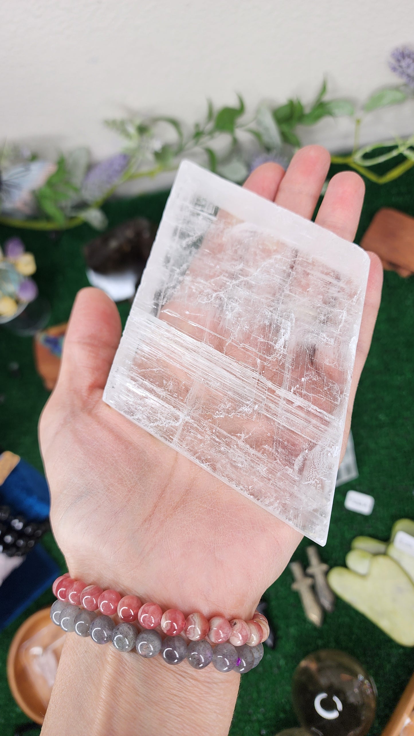 Clear Natural Selenite Slabs