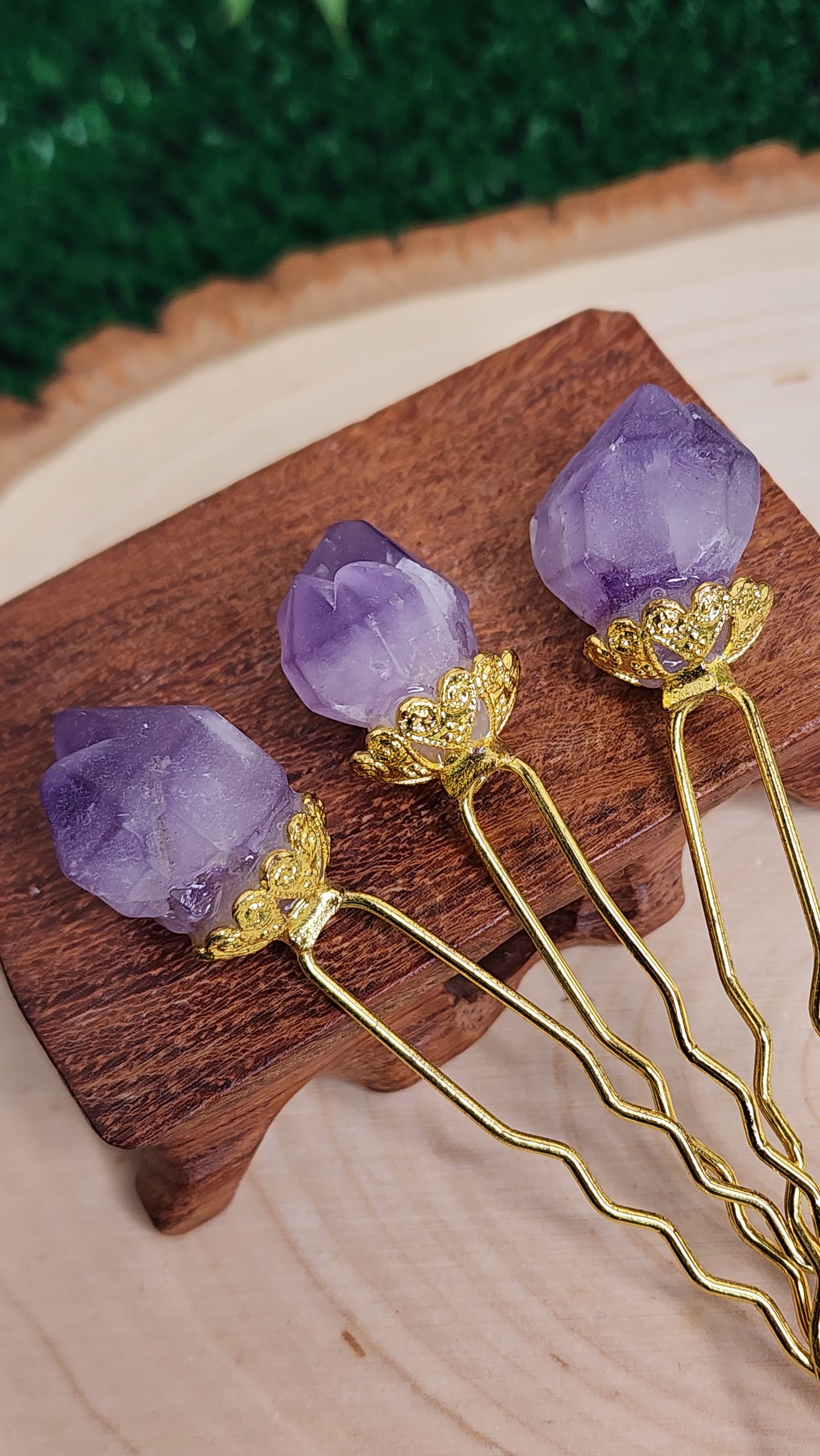 Crystal Hair Pins/Plant Decor