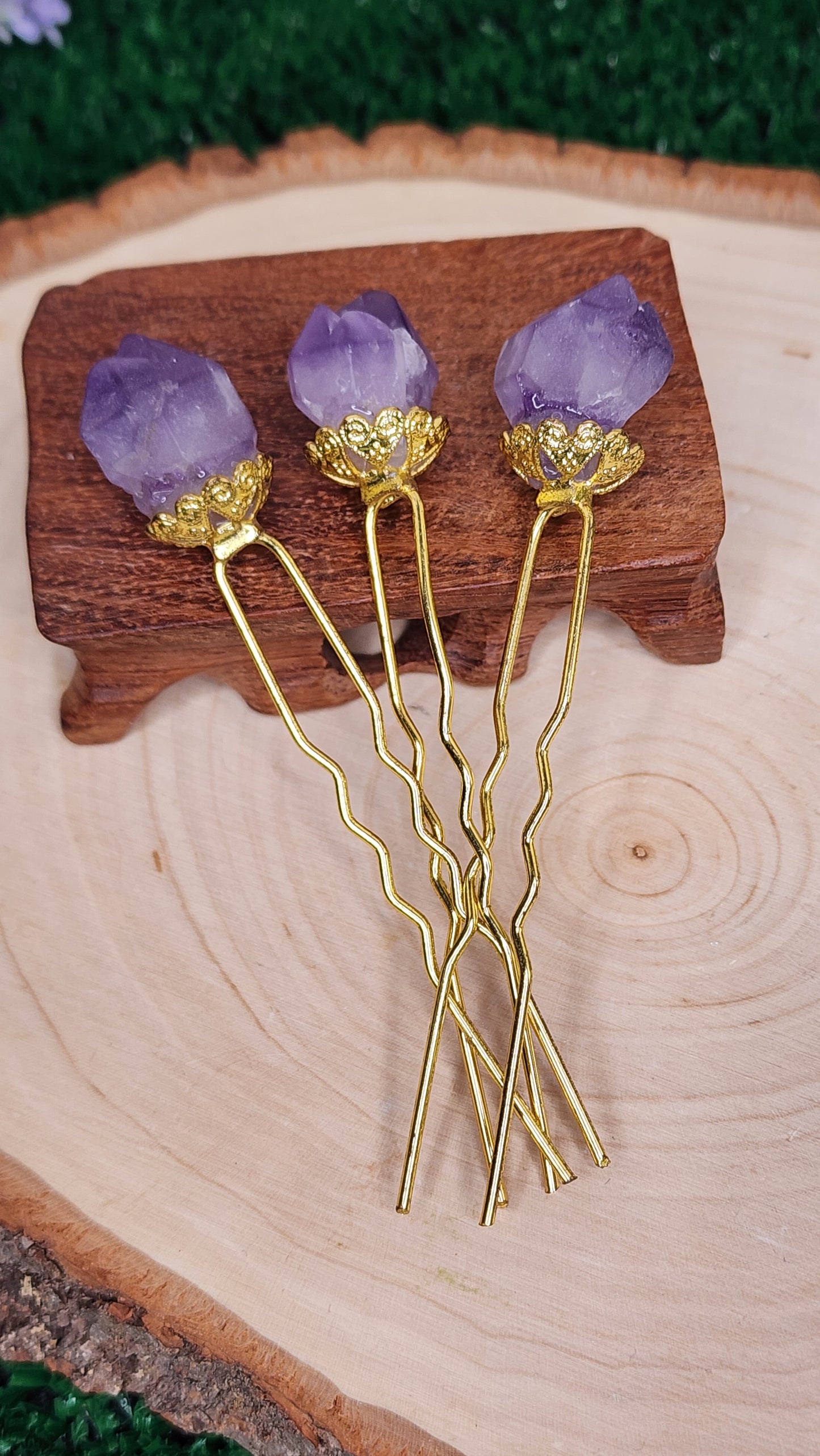 Crystal Hair Pins/Plant Decor