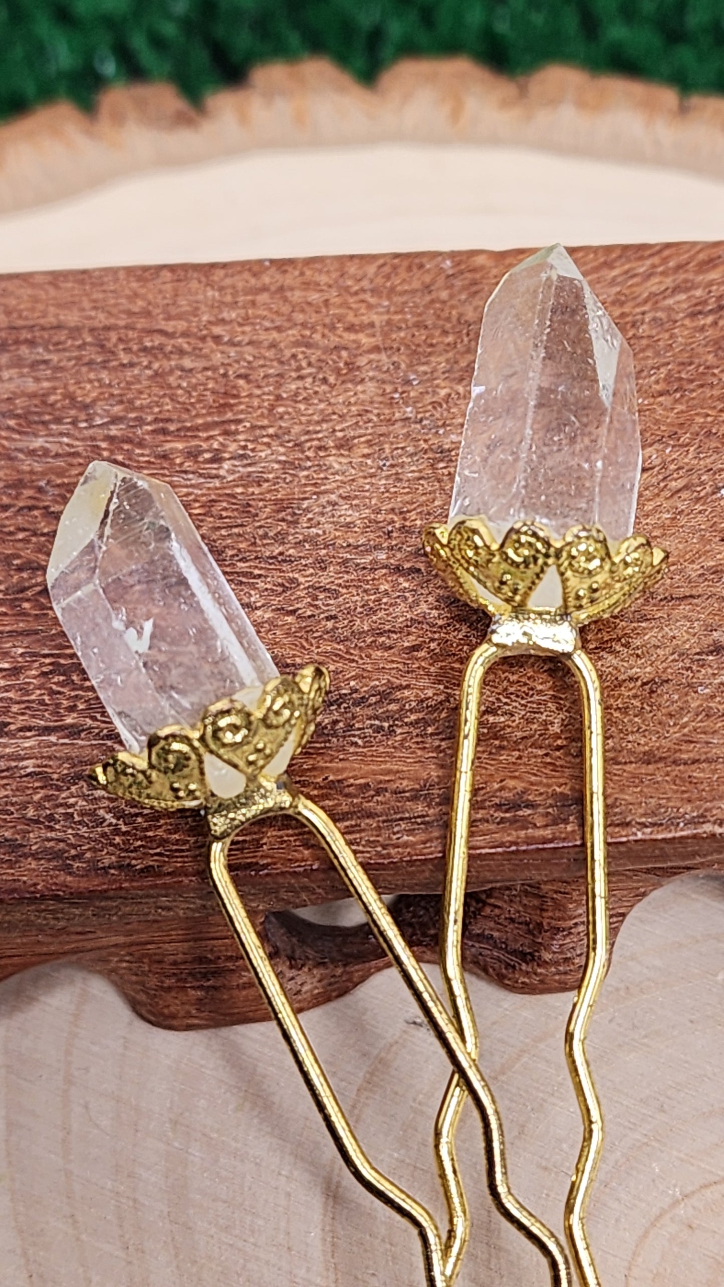 Crystal Hair Pins/Plant Decor