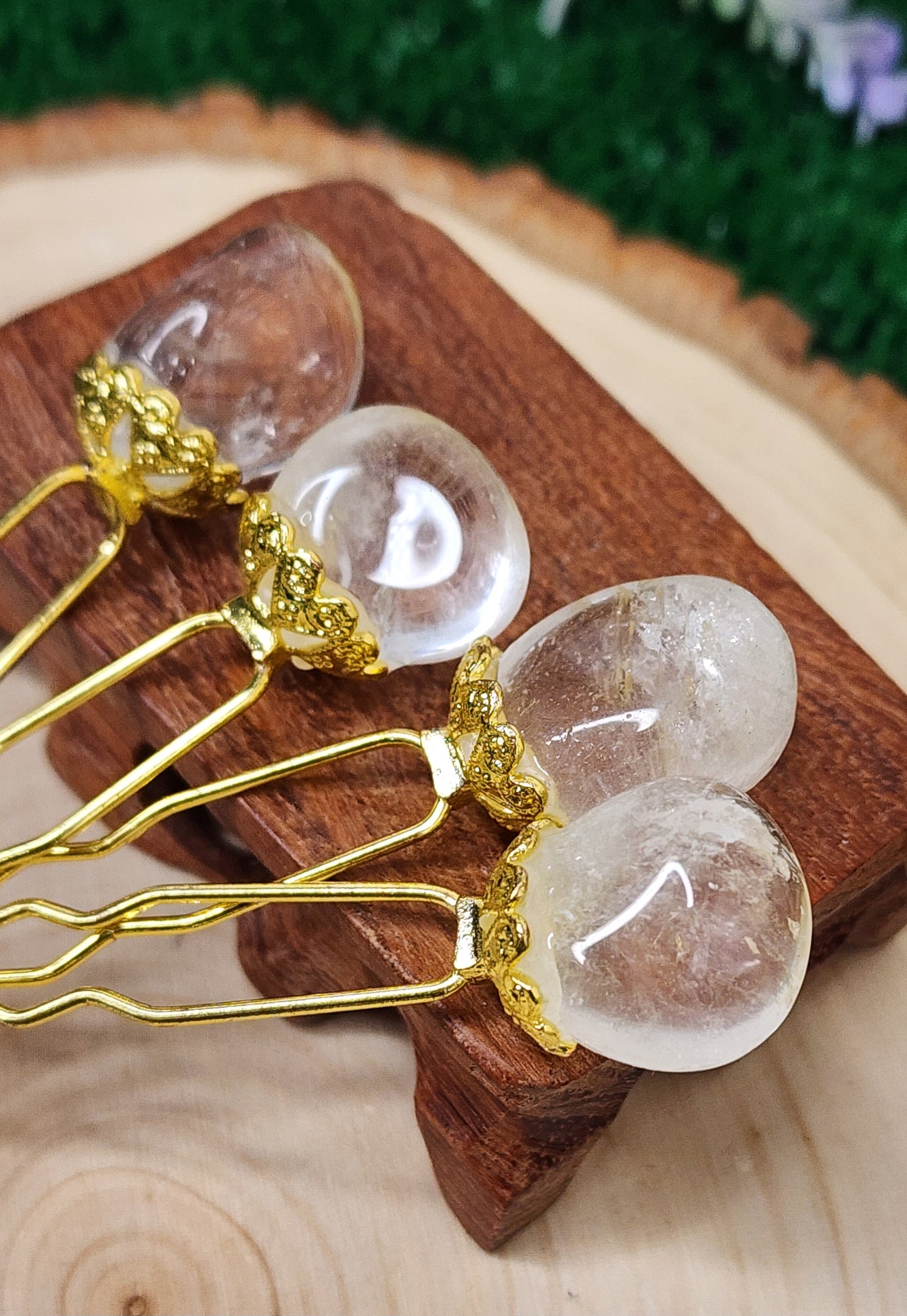 Crystal Hair Pins/Plant Decor