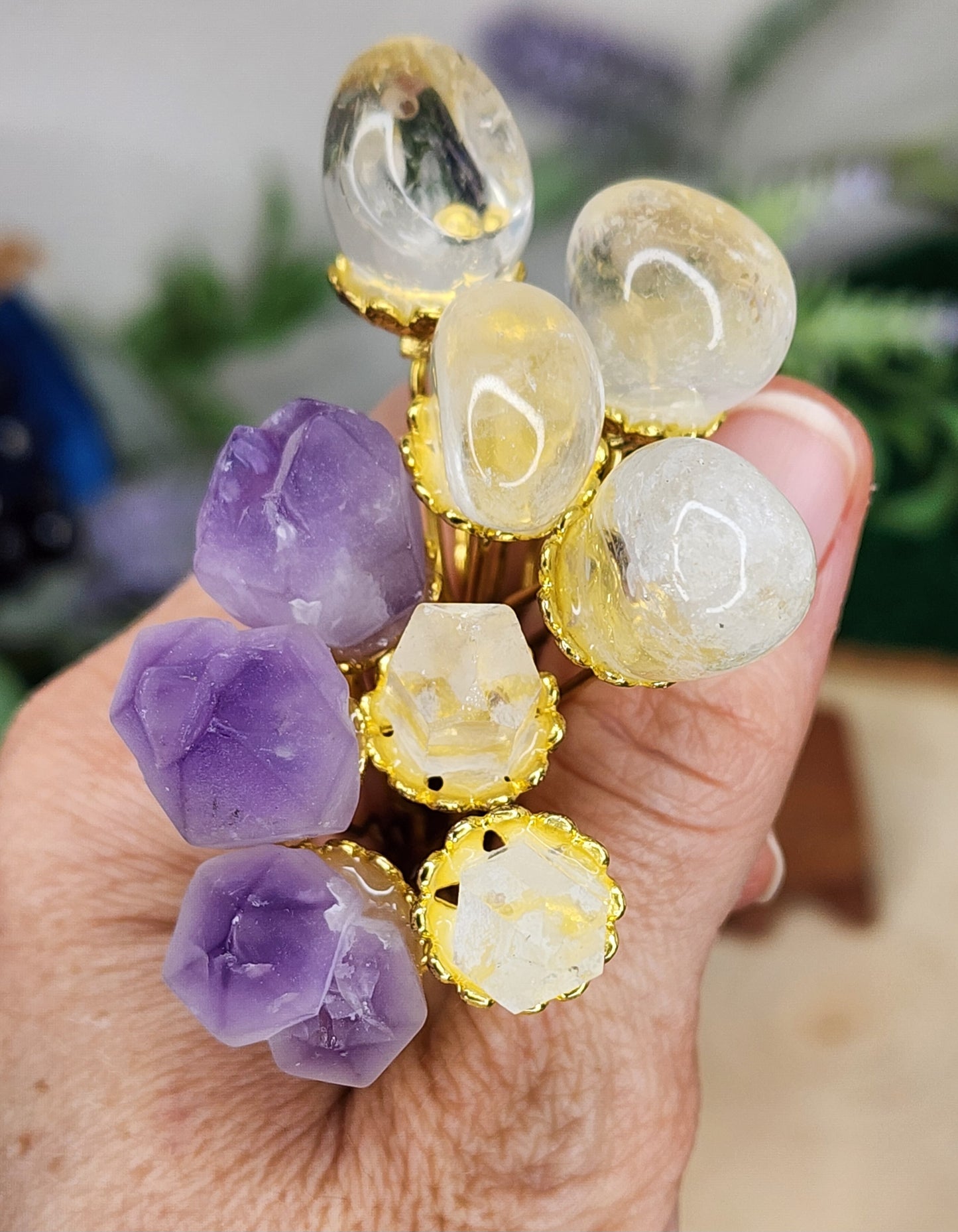 Crystal Hair Pins/Plant Decor