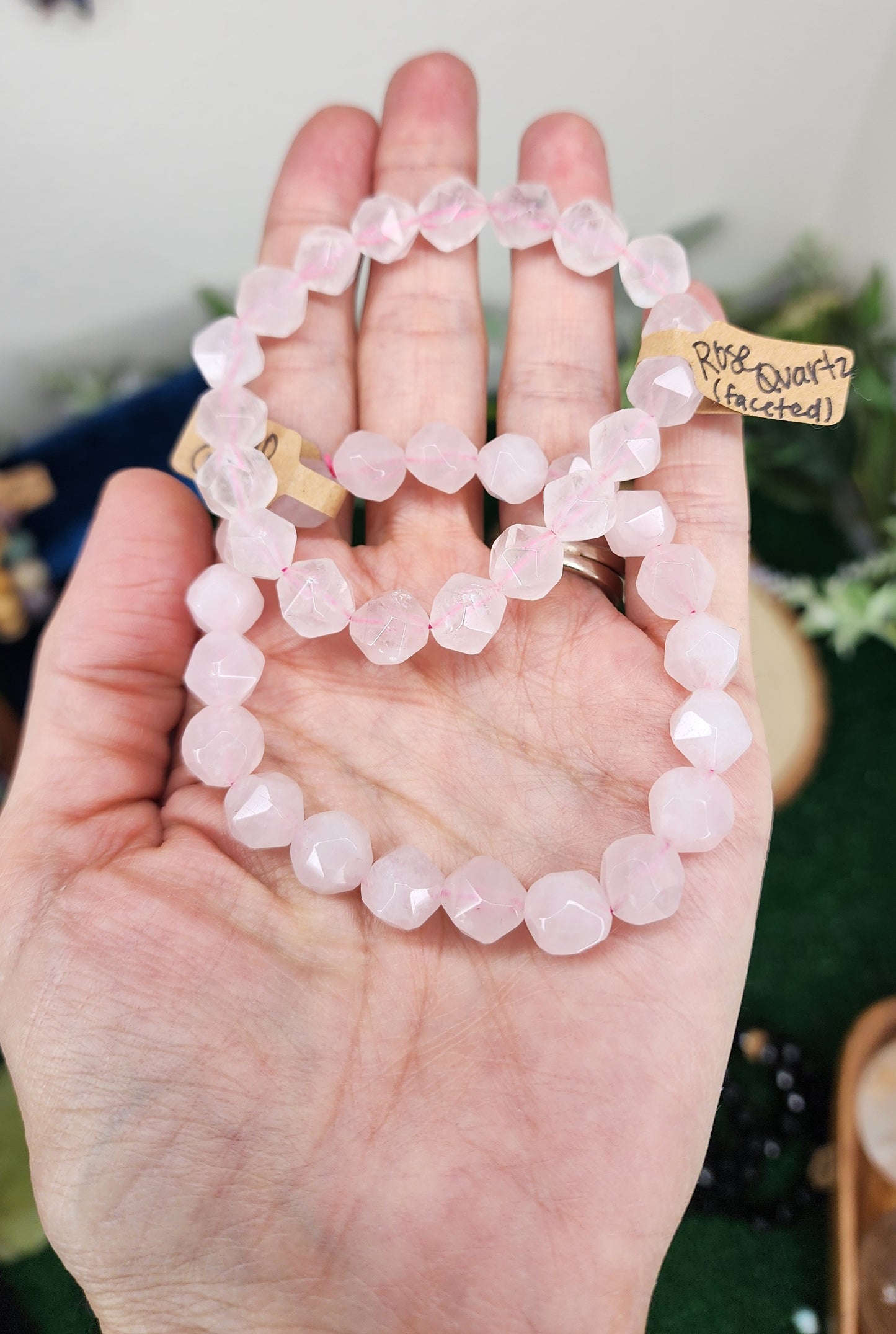 Faceted Rose Quartz Bracelets (10mm)