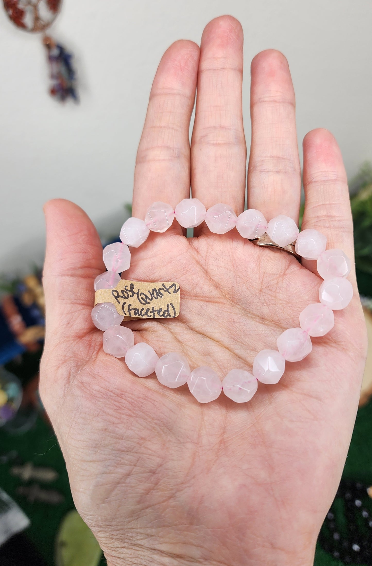 Faceted Rose Quartz Bracelets (10mm)