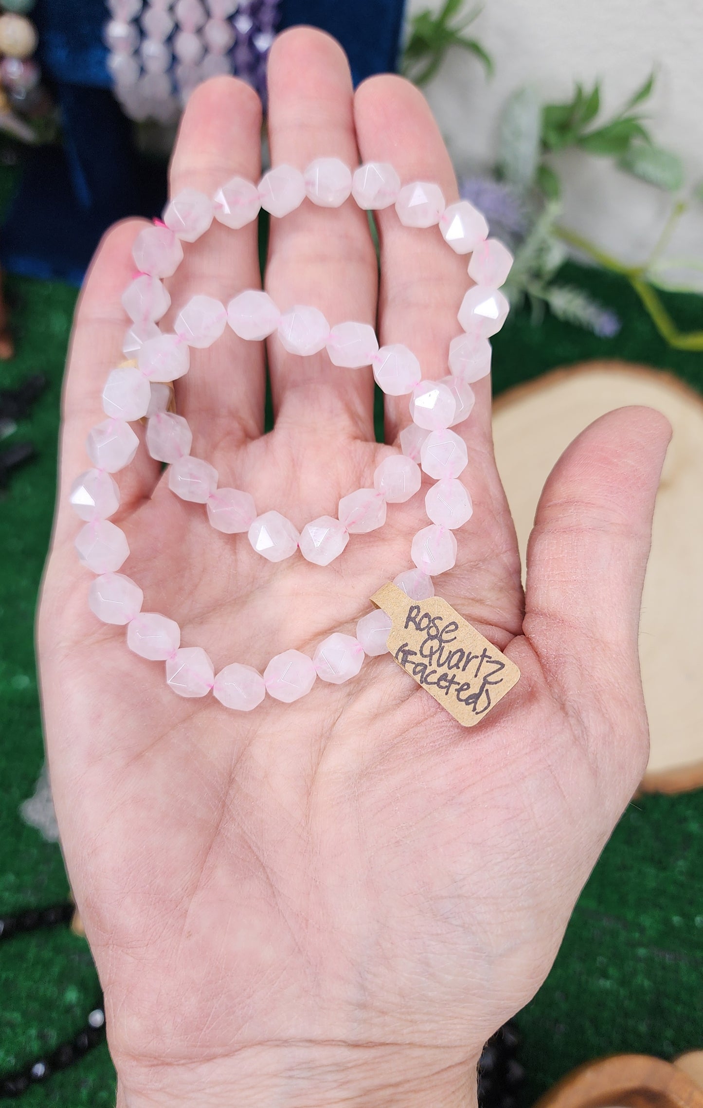 Faceted Rose Quartz Bracelets (8mm)