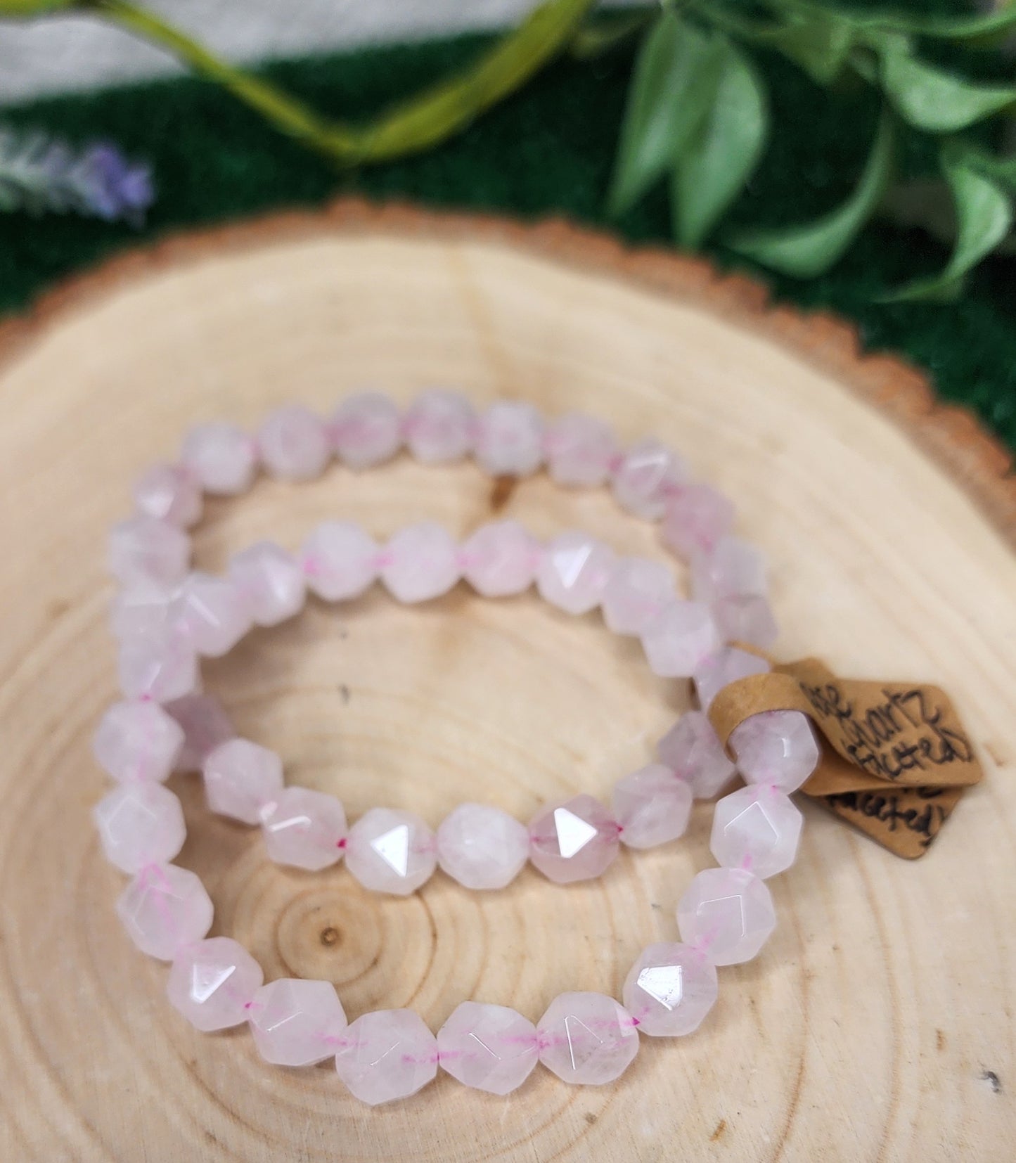 Faceted Rose Quartz Bracelets (8mm)