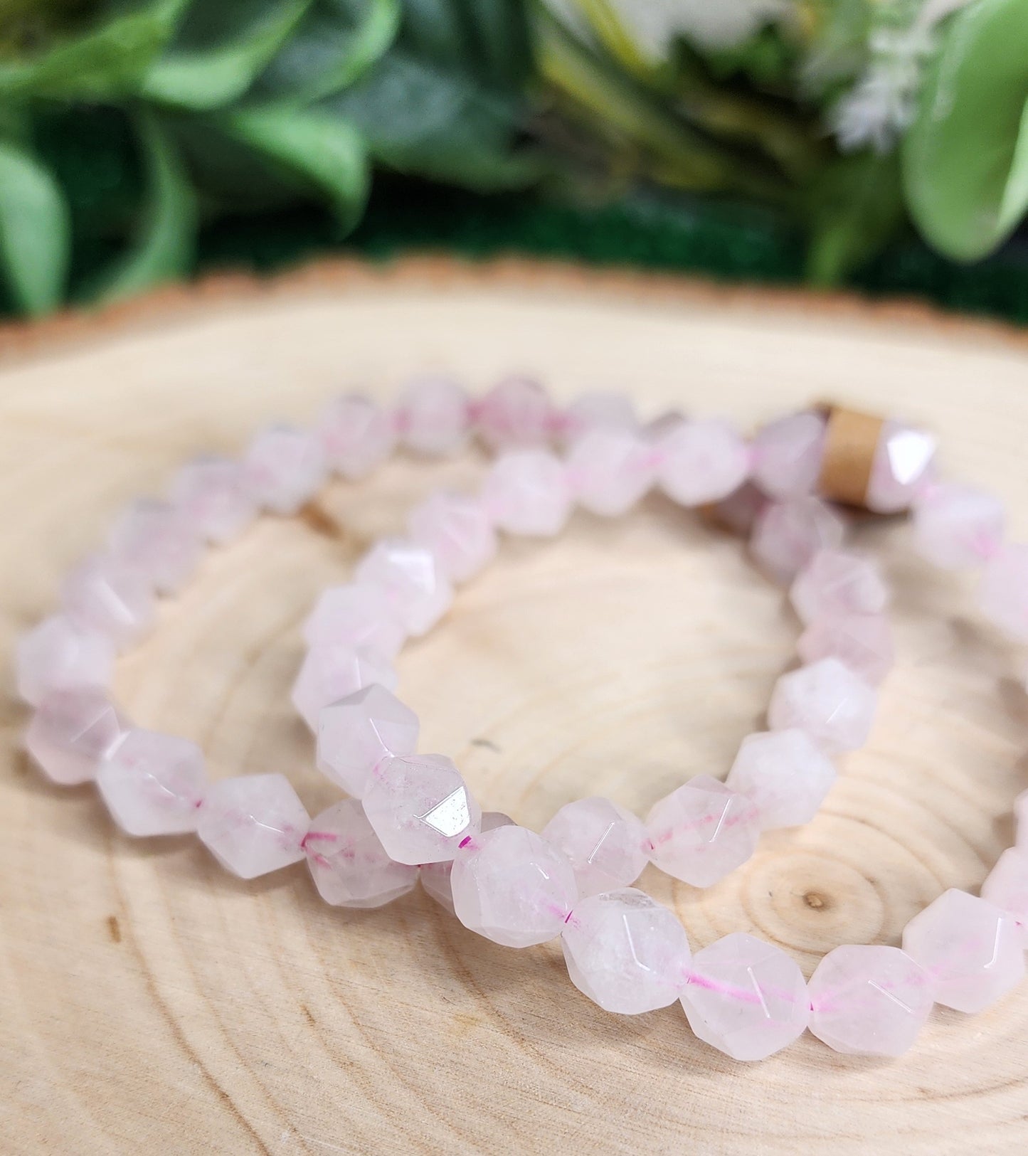 Faceted Rose Quartz Bracelets (8mm)