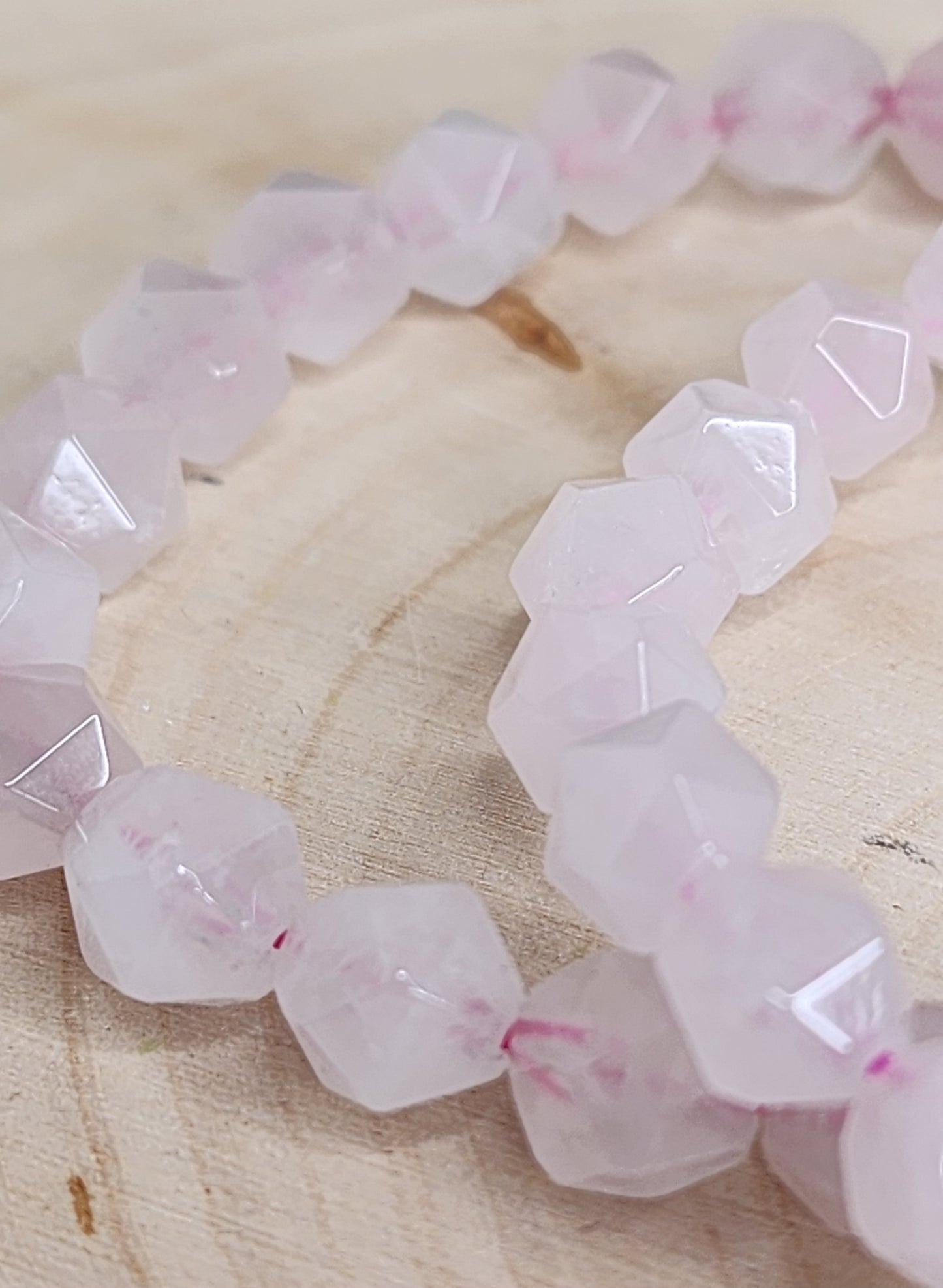 Faceted Rose Quartz Bracelets (8mm)