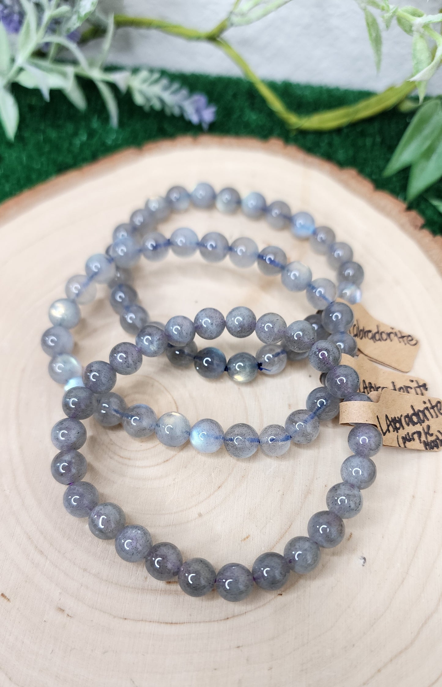 Labradorite Beaded Bracelets (8mm)