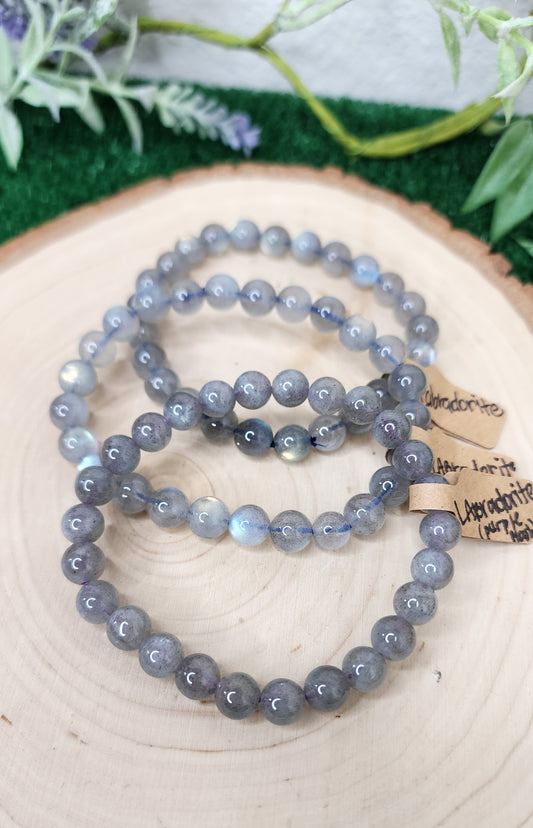 Labradorite Beaded Bracelets (8mm)