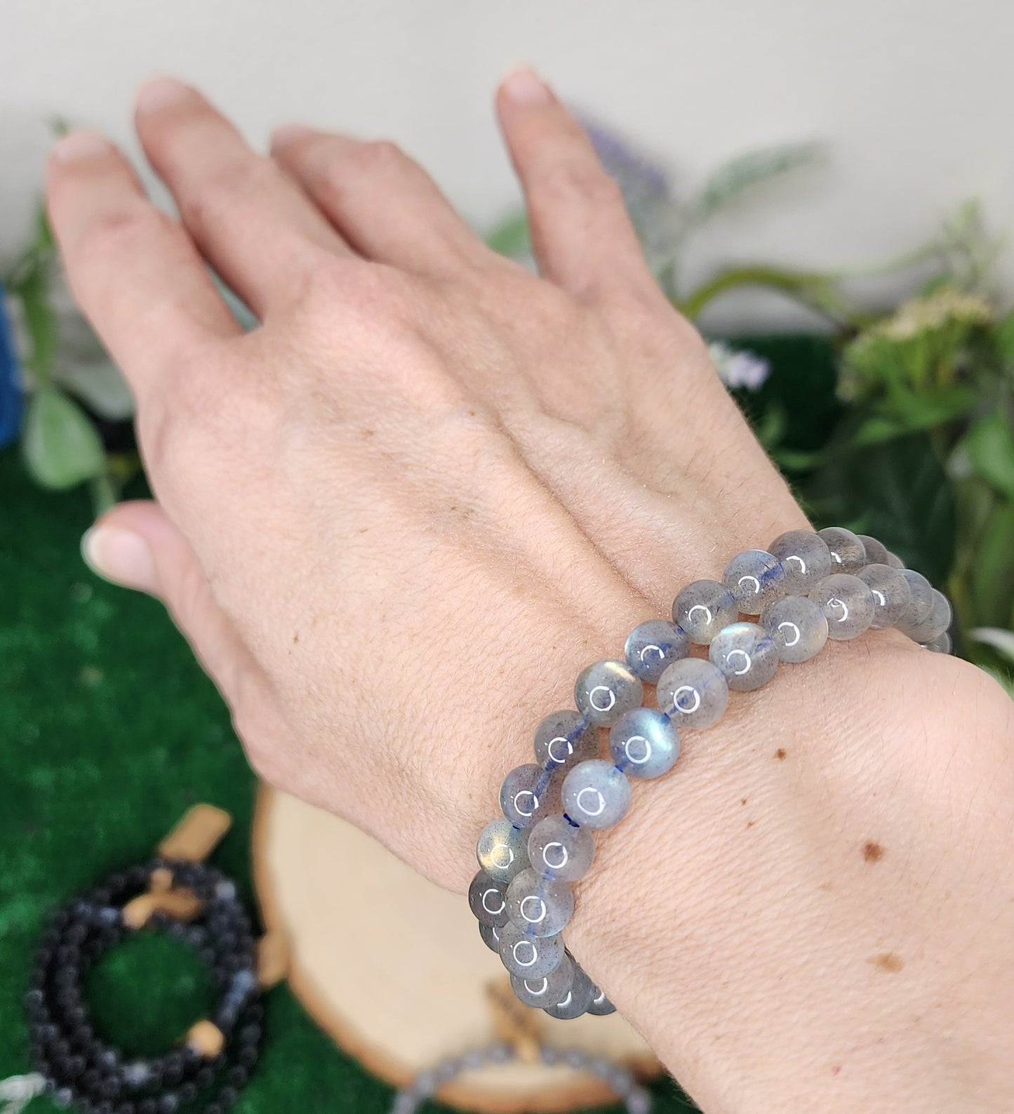Labradorite Beaded Bracelets (8mm)