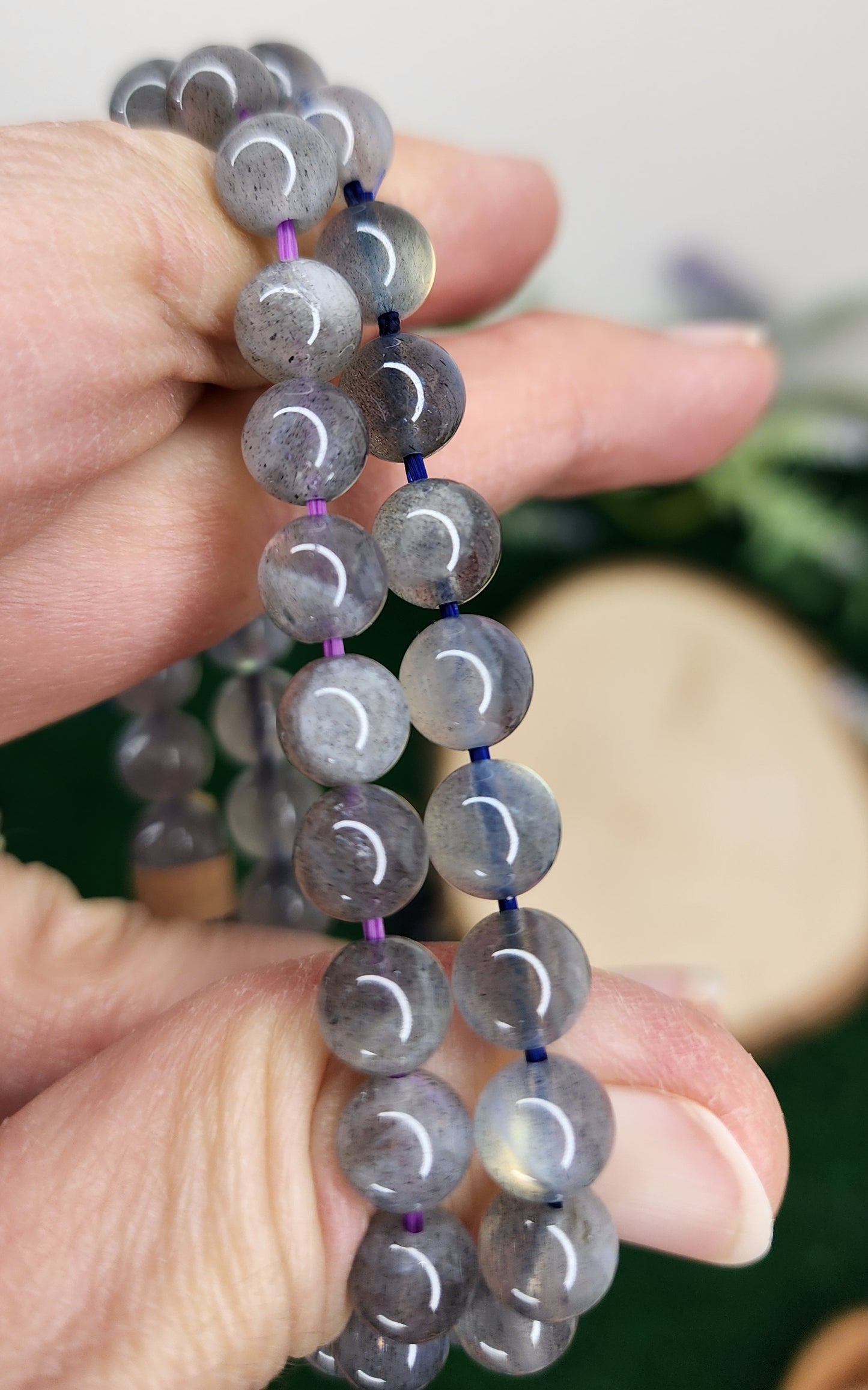 Labradorite Beaded Bracelets (8mm)