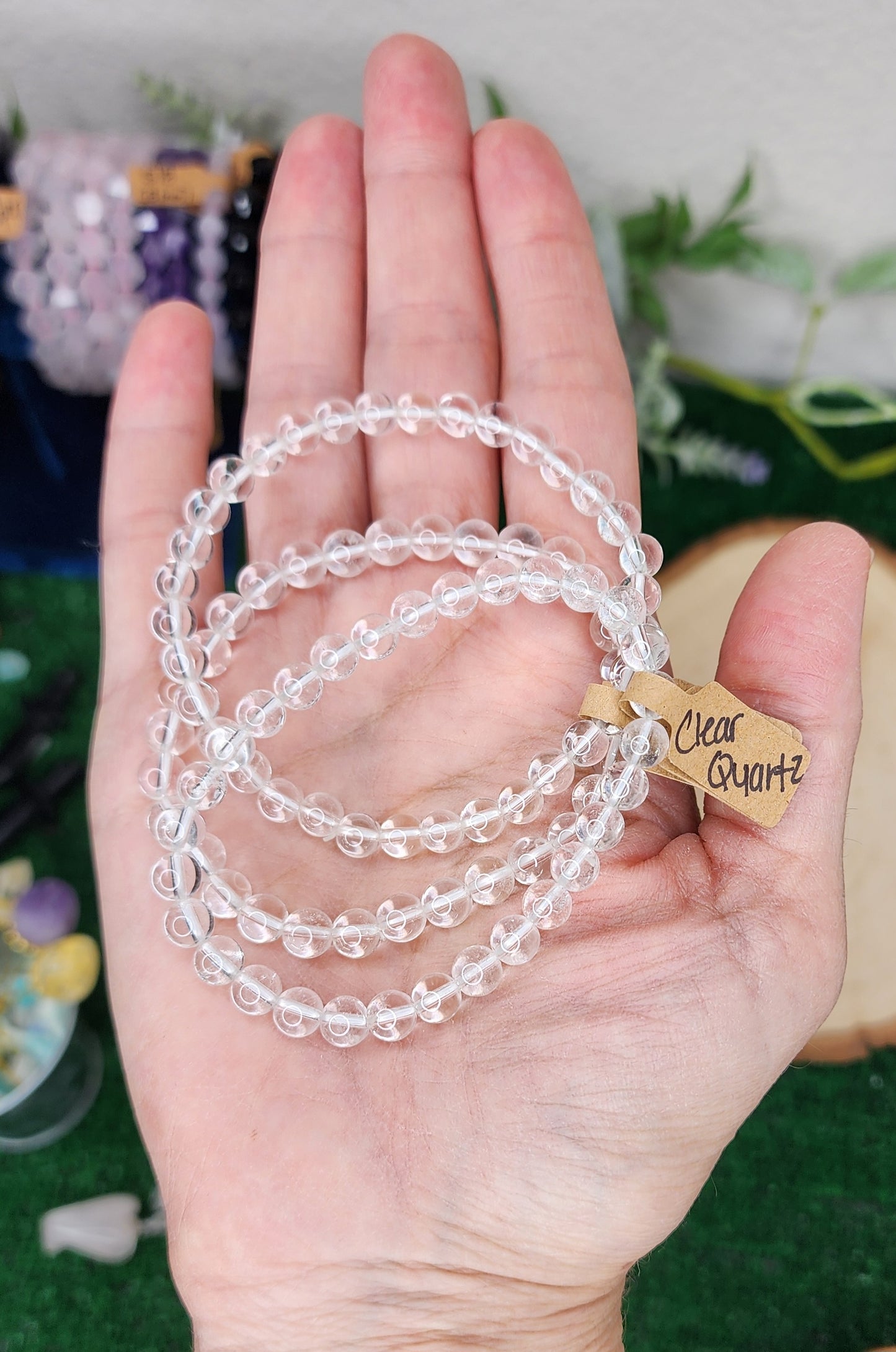 Clear Quartz Beaded Bracelets (6mm)
