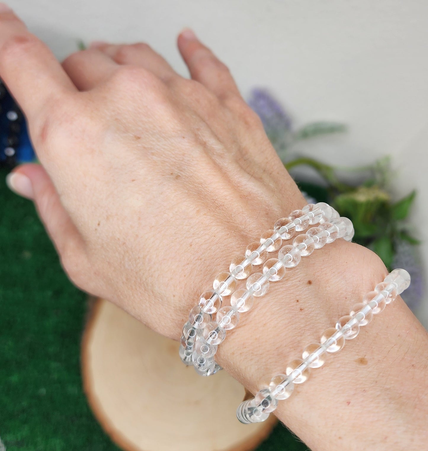 Clear Quartz Beaded Bracelets (6mm)