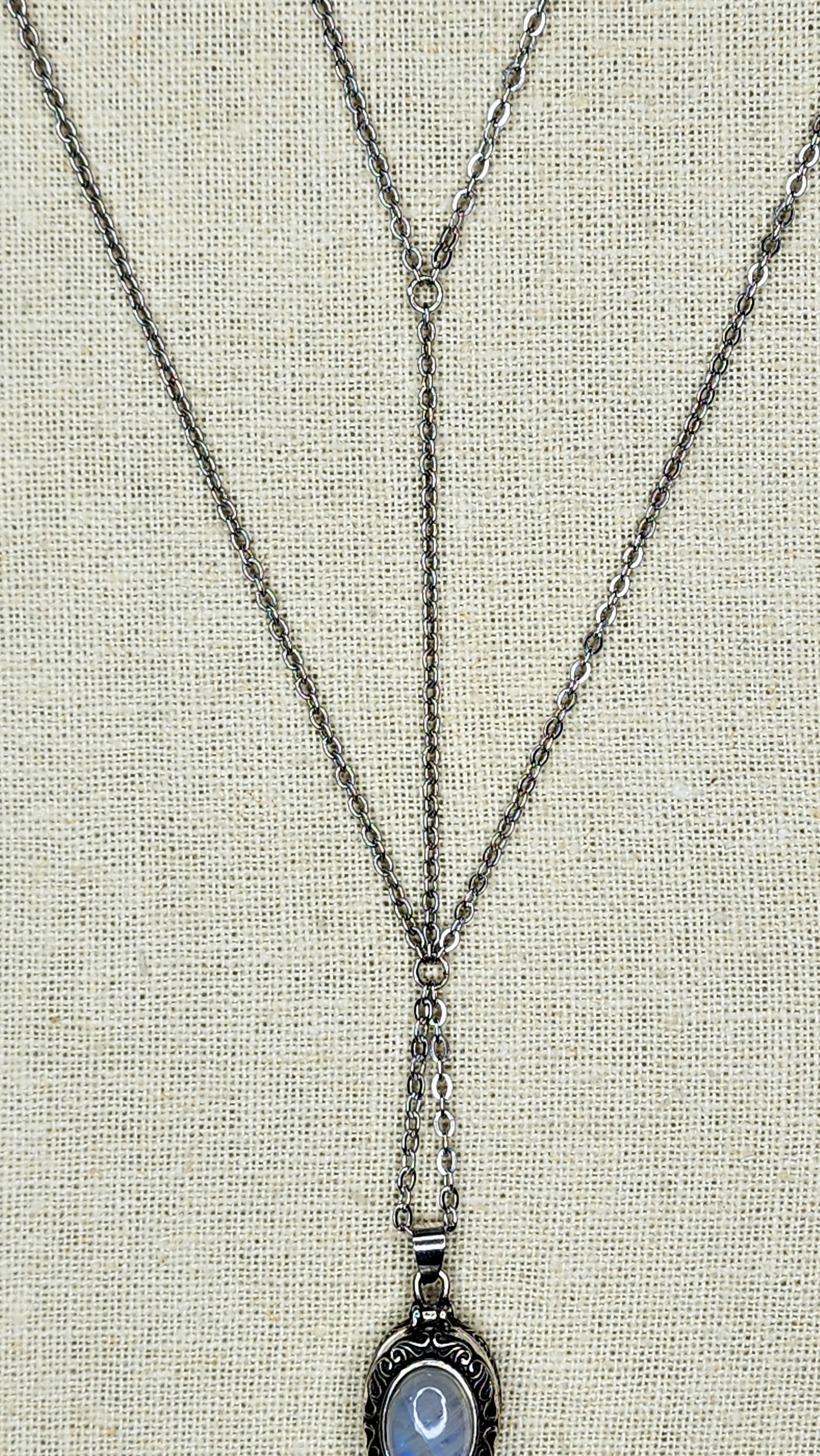 The Belle Style Necklace w/ Moonstone Locket