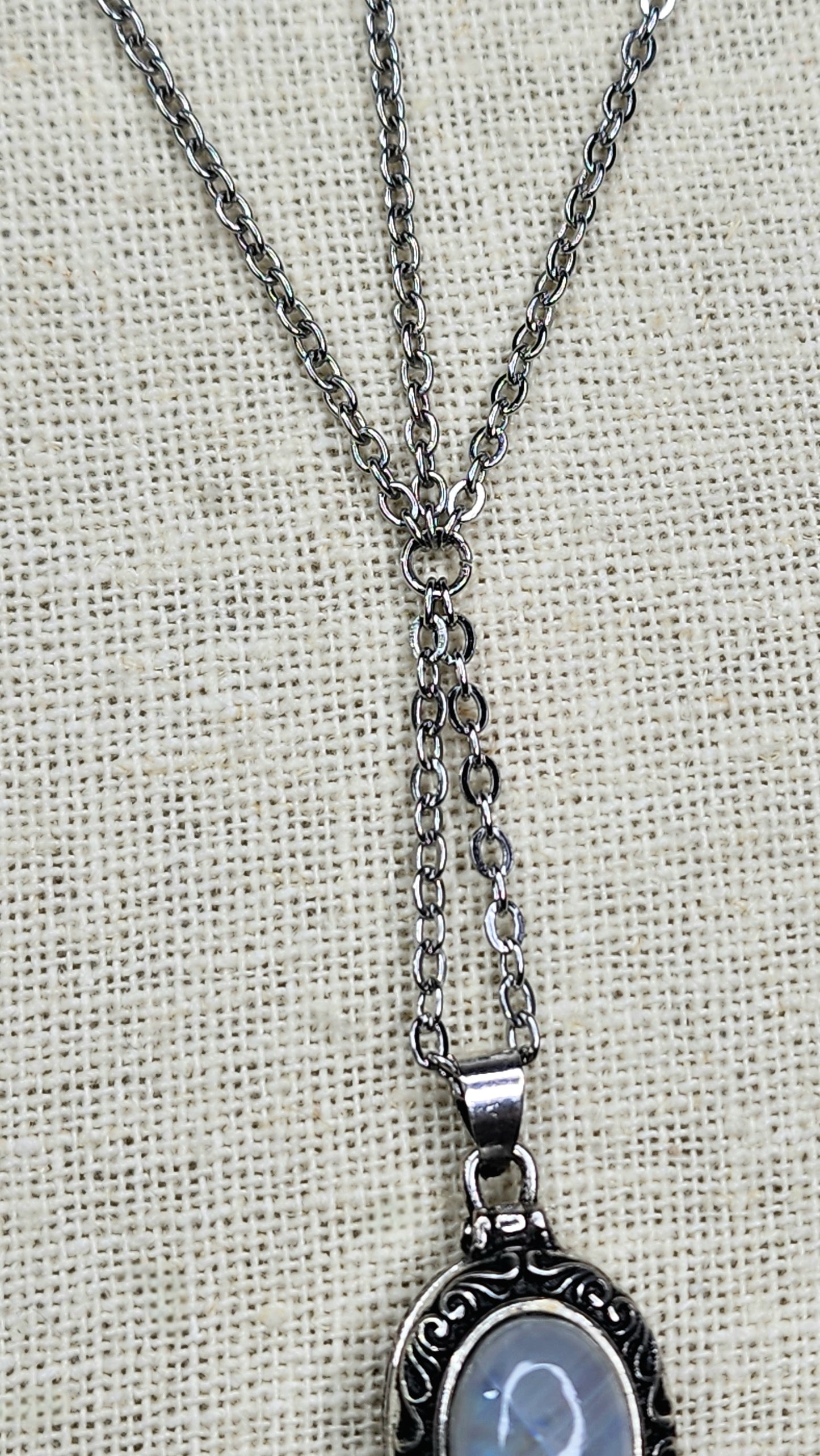 The Belle Style Necklace w/ Moonstone Locket