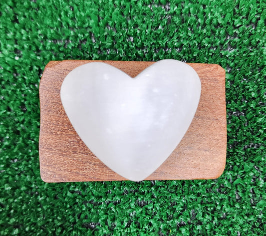 Selenite (Satin Spar) Heart