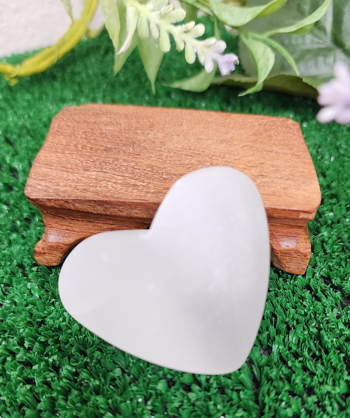 Selenite (Satin Spar) Heart