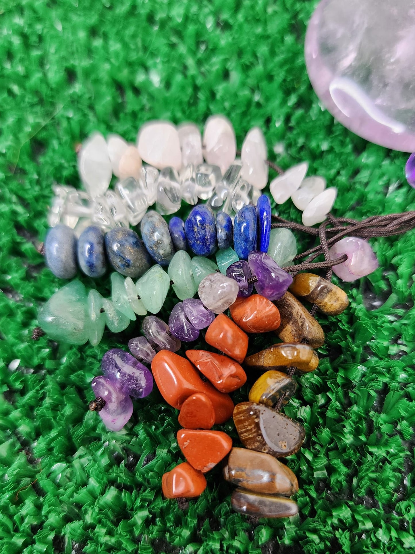 Amethyst Moon and Rose Quartz Star Hangers