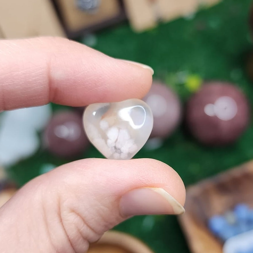 Flower Agate Mini Hearts 🌸