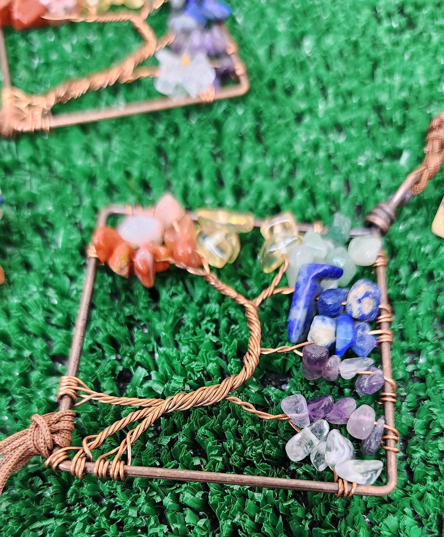 Tree of Life Diamond Chakra Hangers