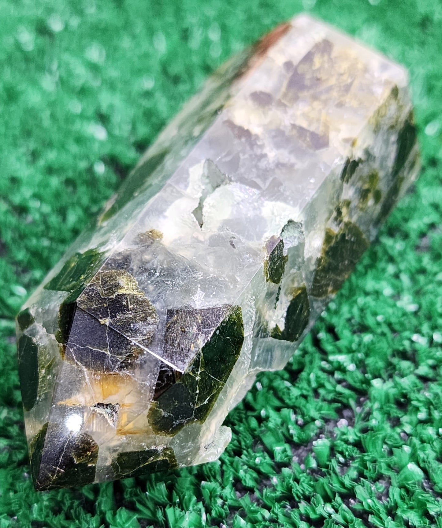 Prehnite with Epidote Tower (#2)💚